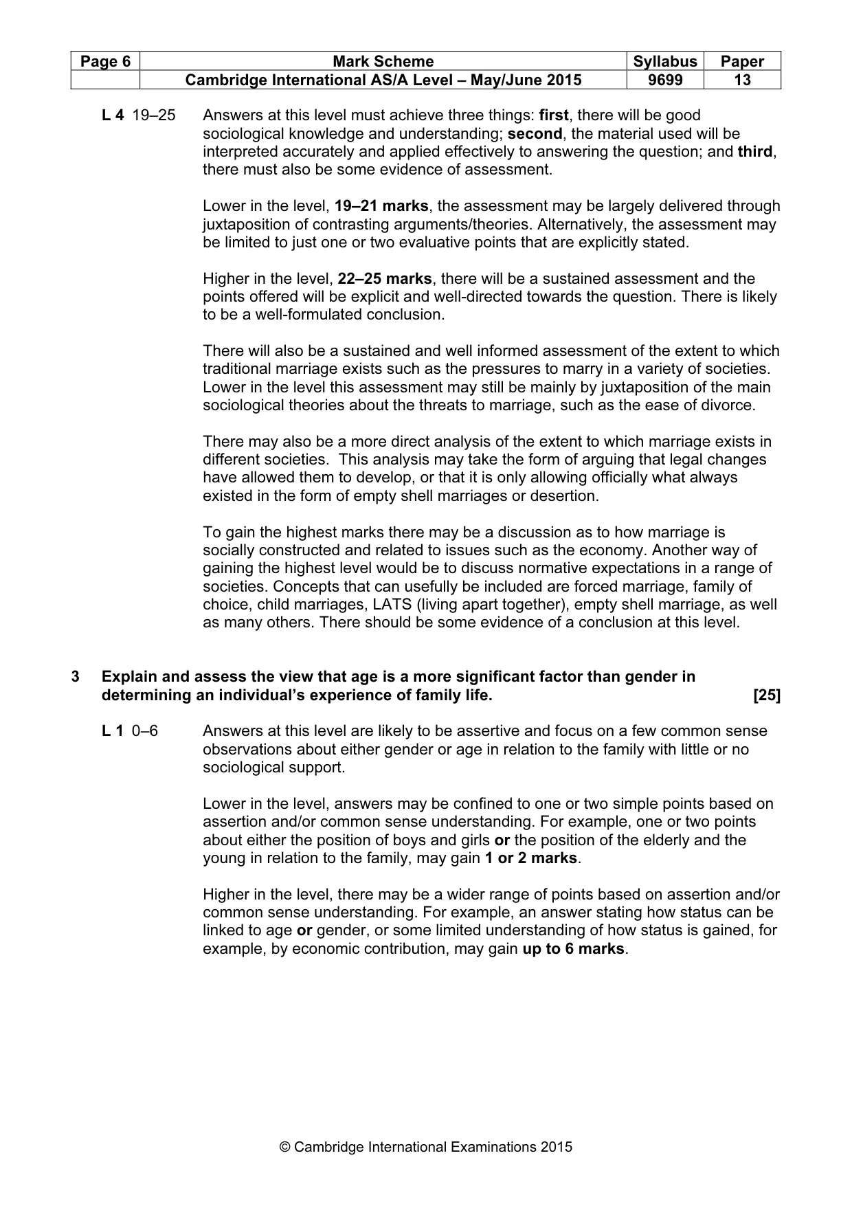 Mark scheme, page 6 of 8
