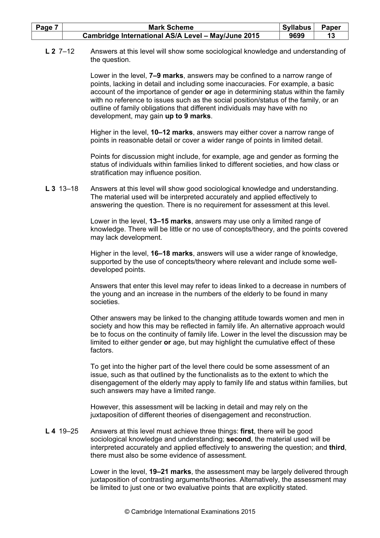 Mark scheme, page 7 of 8