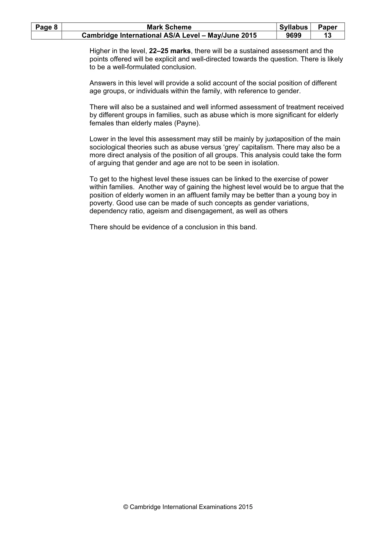 Mark scheme, page 8 of 8