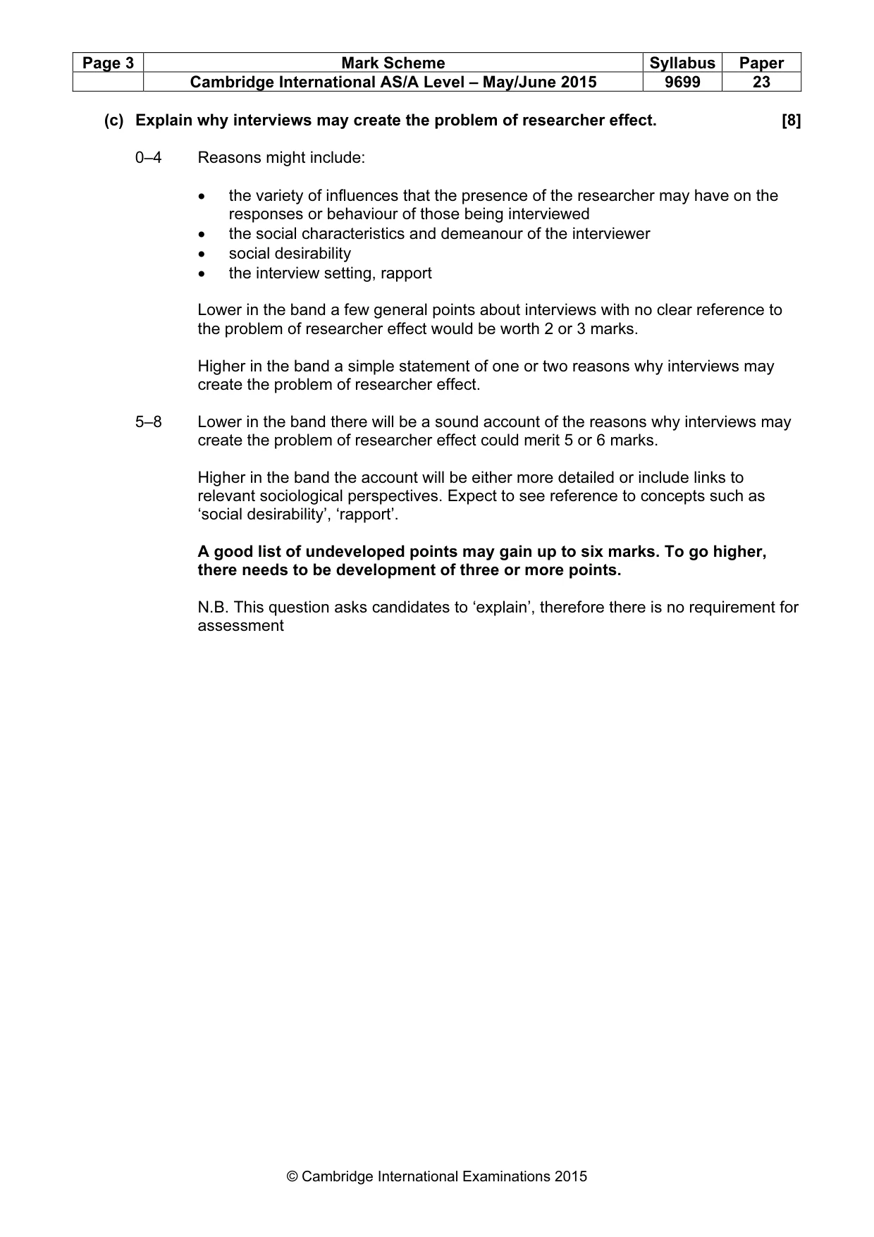 Mark scheme, page 3 of 7
