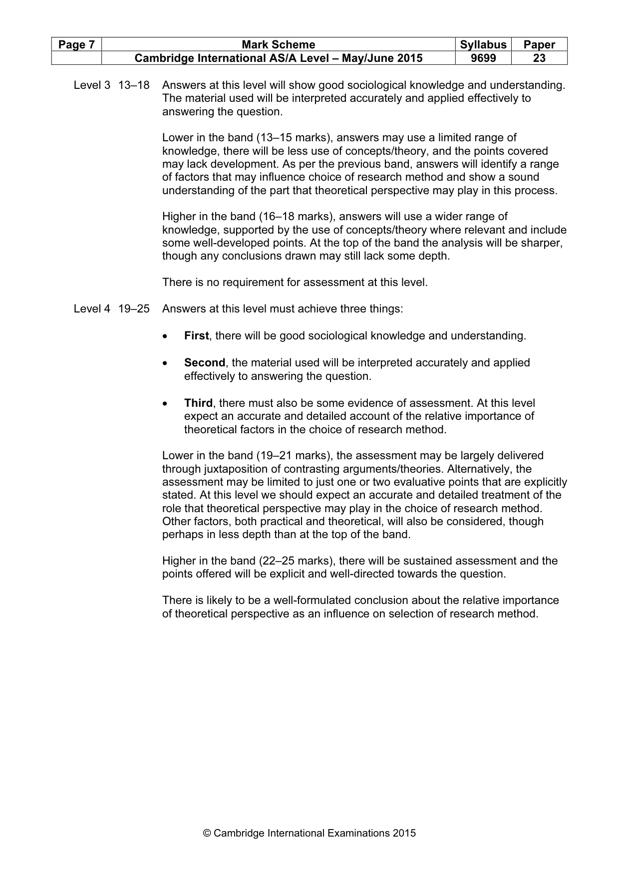 Mark scheme, page 7 of 7