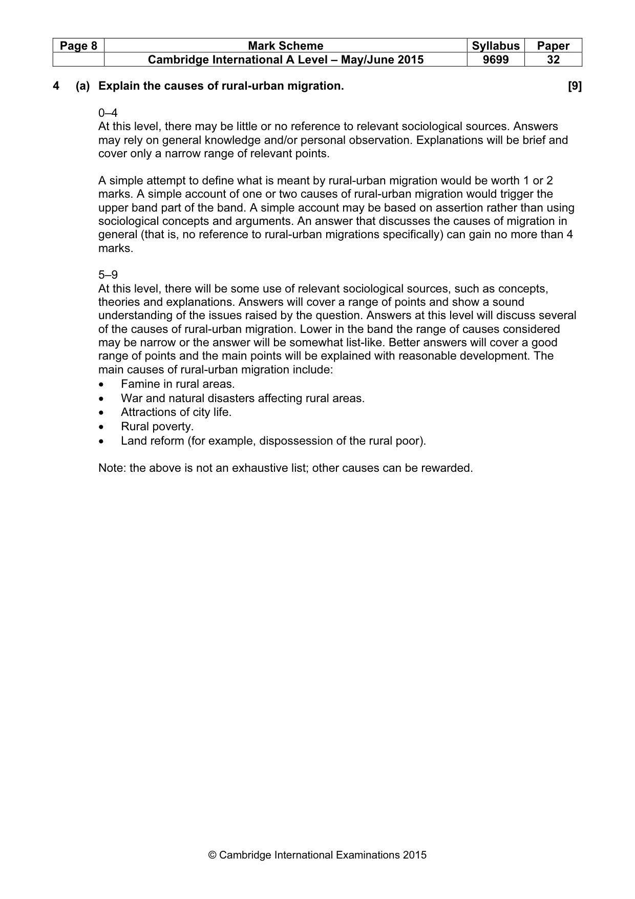 Mark scheme, page 8 of 17