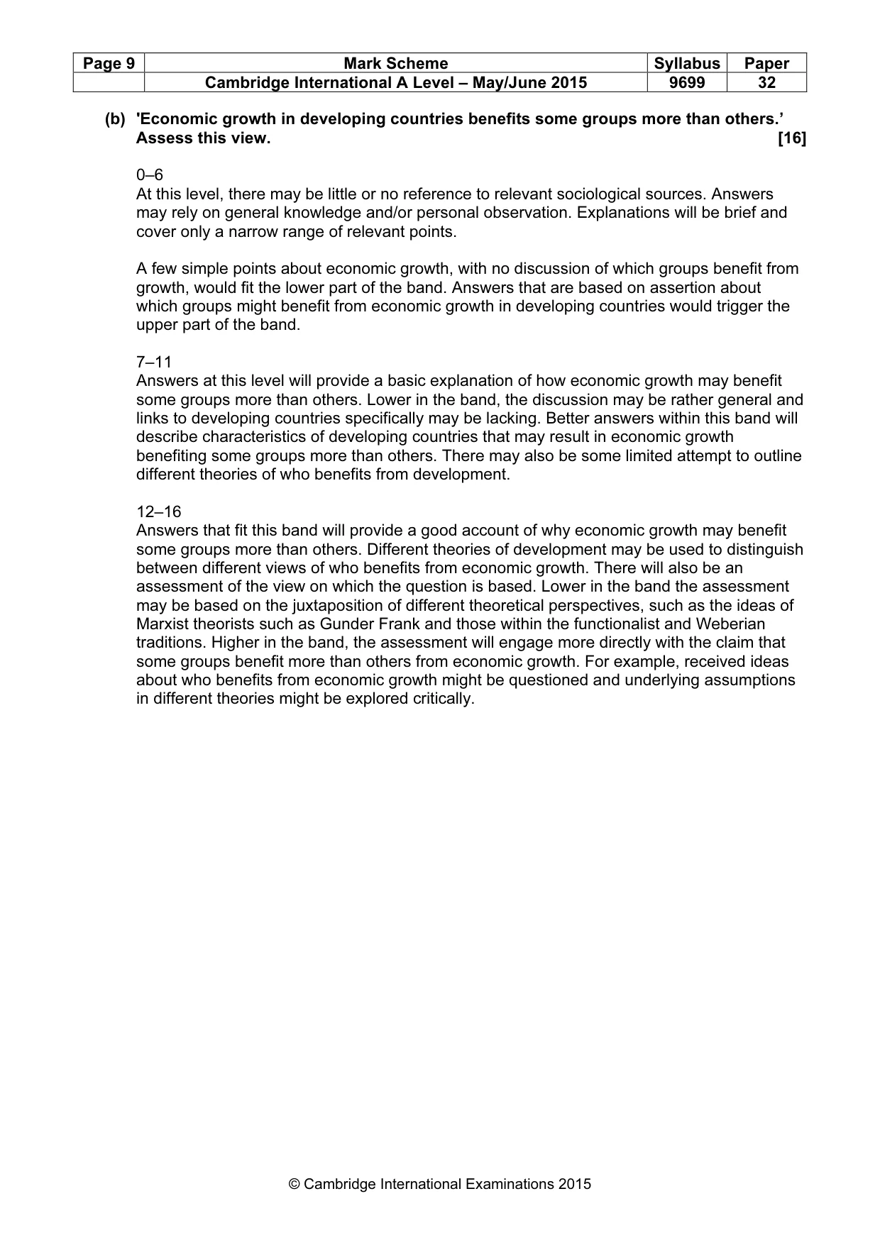 Mark scheme, page 9 of 17