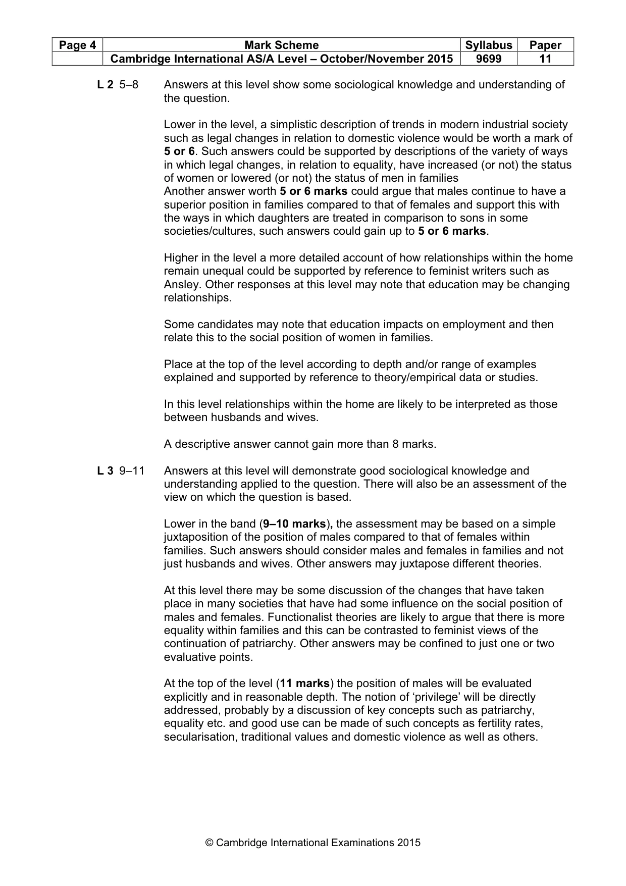 Mark scheme, page 4 of 8