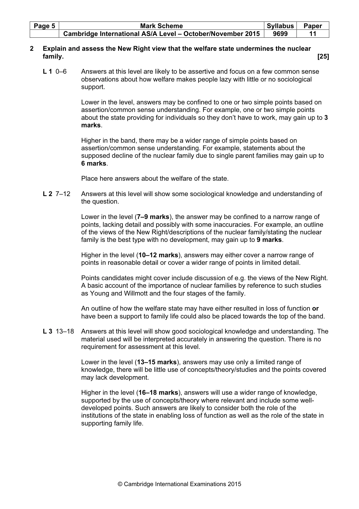 Mark scheme, page 5 of 8