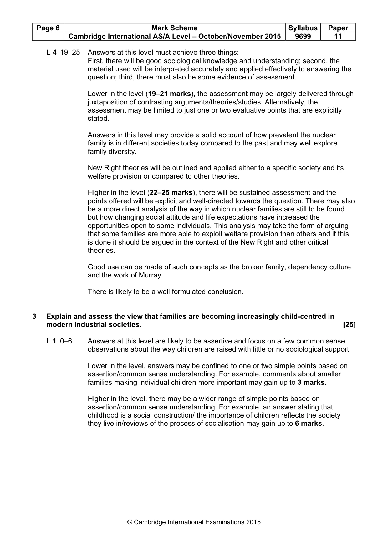Mark scheme, page 6 of 8