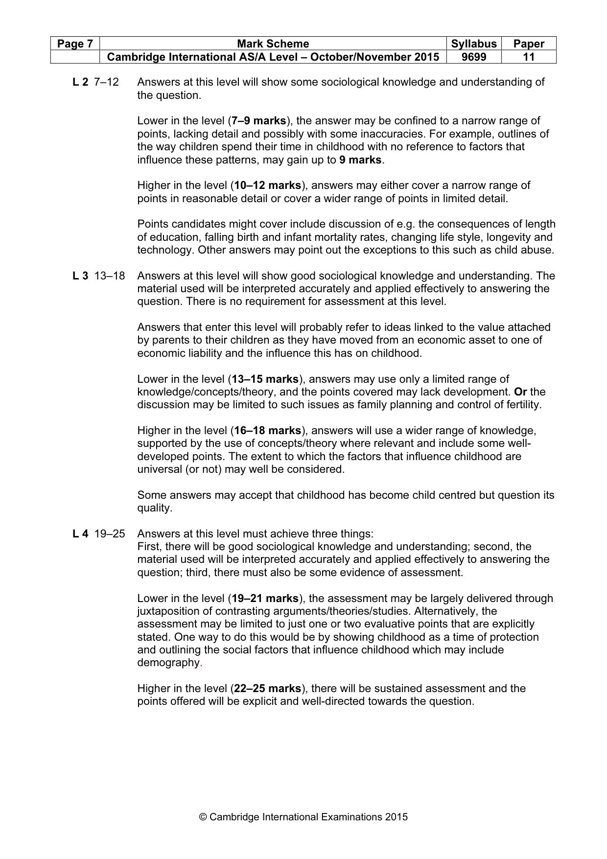 Mark scheme, page 7 of 8