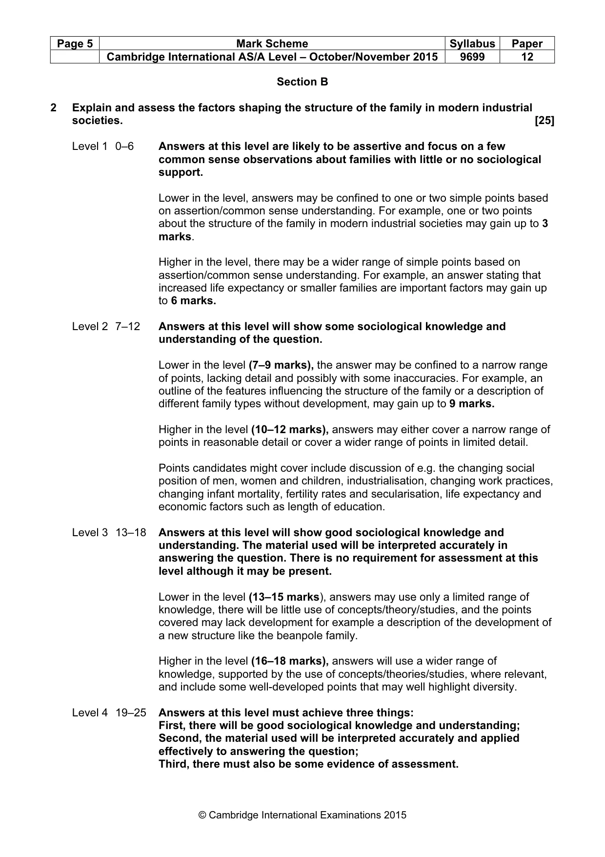 Mark scheme, page 5 of 8