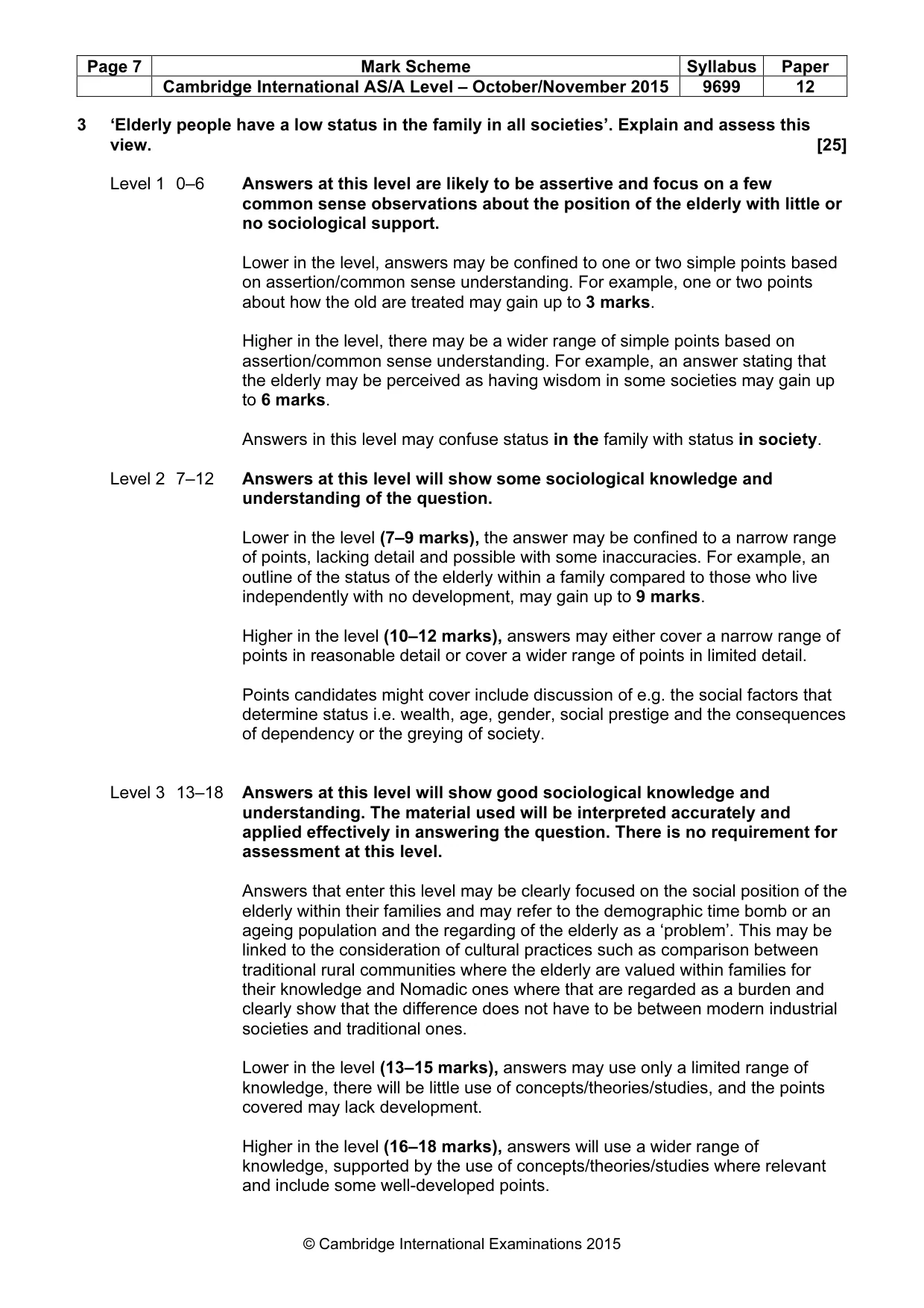 Mark scheme, page 7 of 8