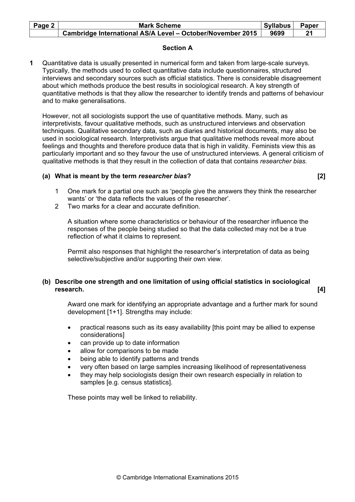 Mark scheme, page 2 of 7