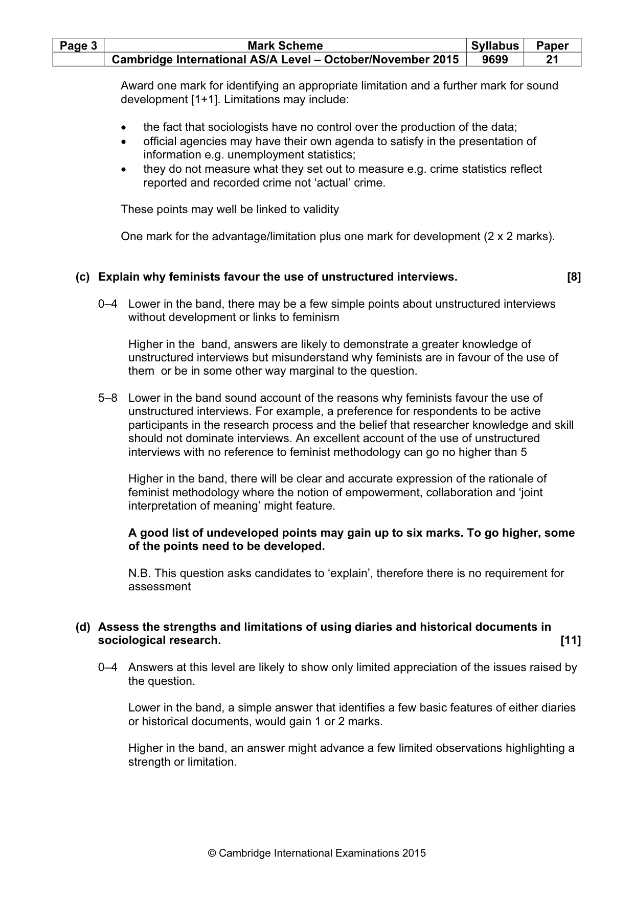 Mark scheme, page 3 of 7