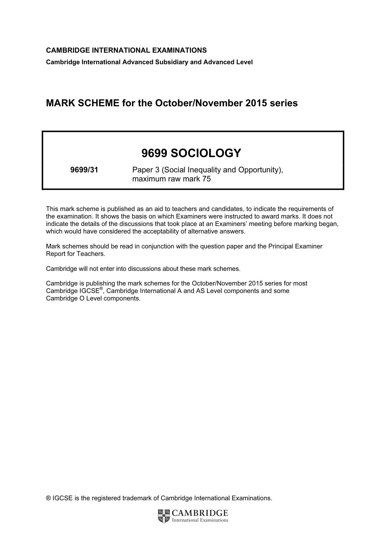 Mark scheme, page 1 of 11
