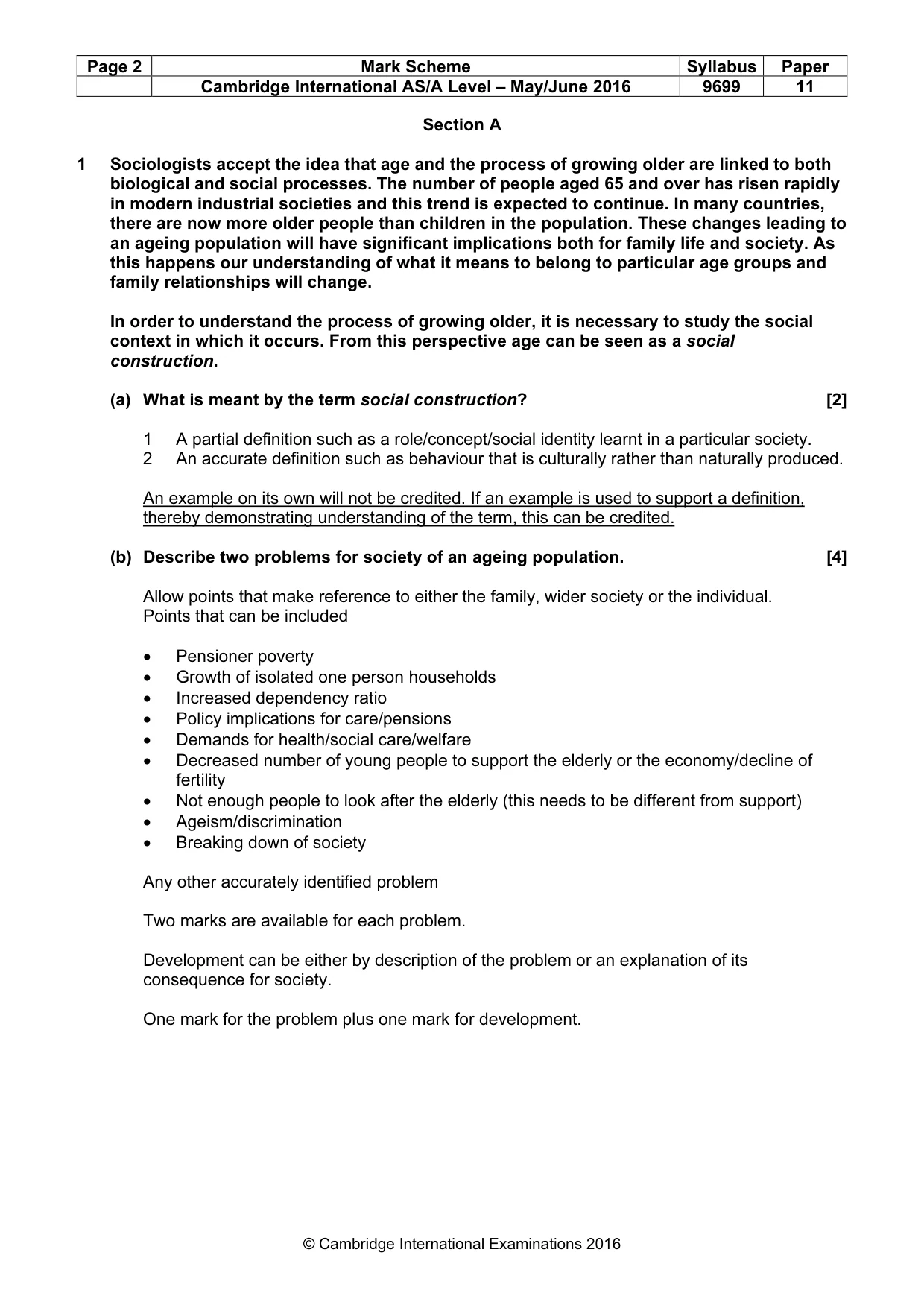 Mark scheme, page 2 of 9