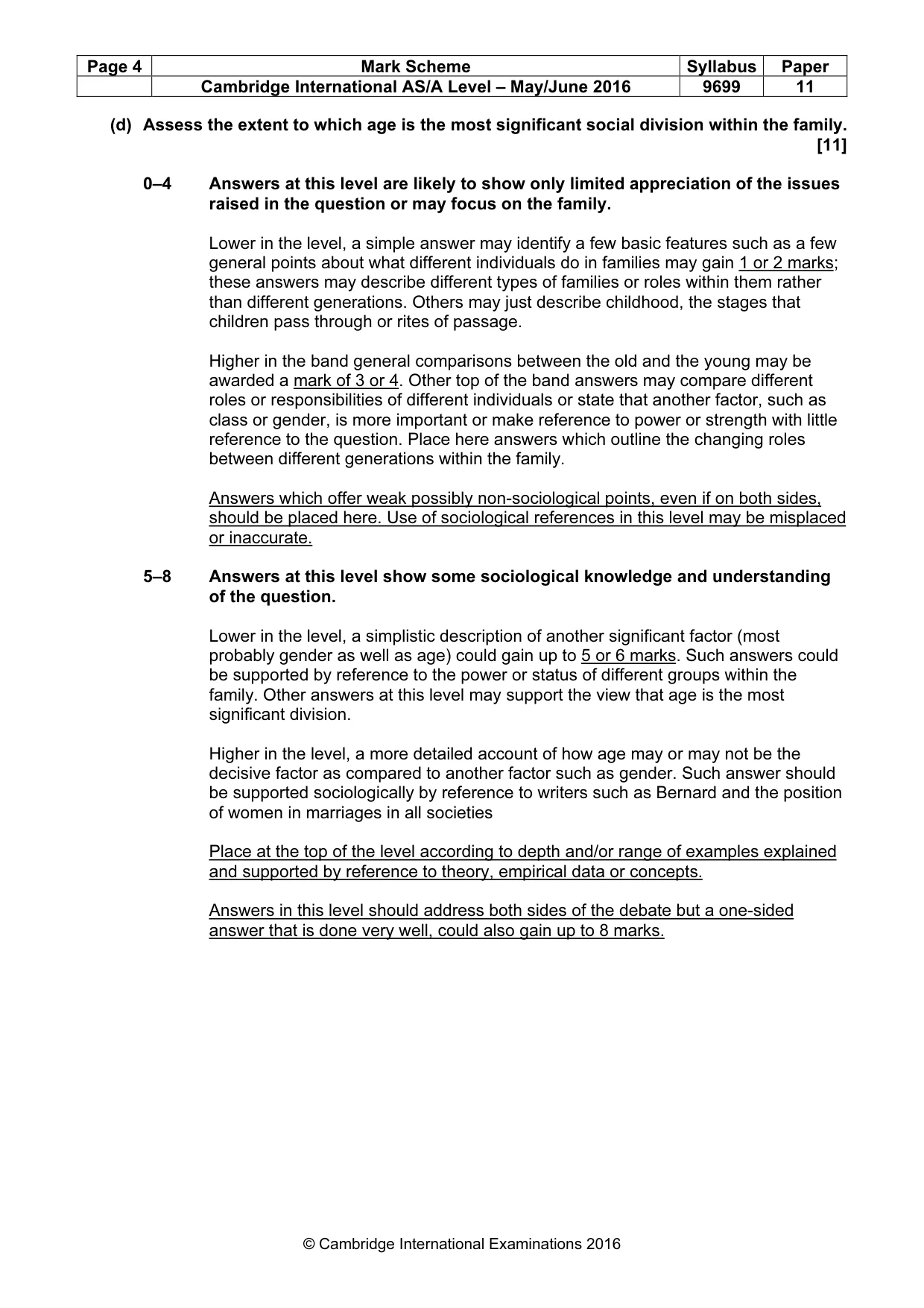 Mark scheme, page 4 of 9