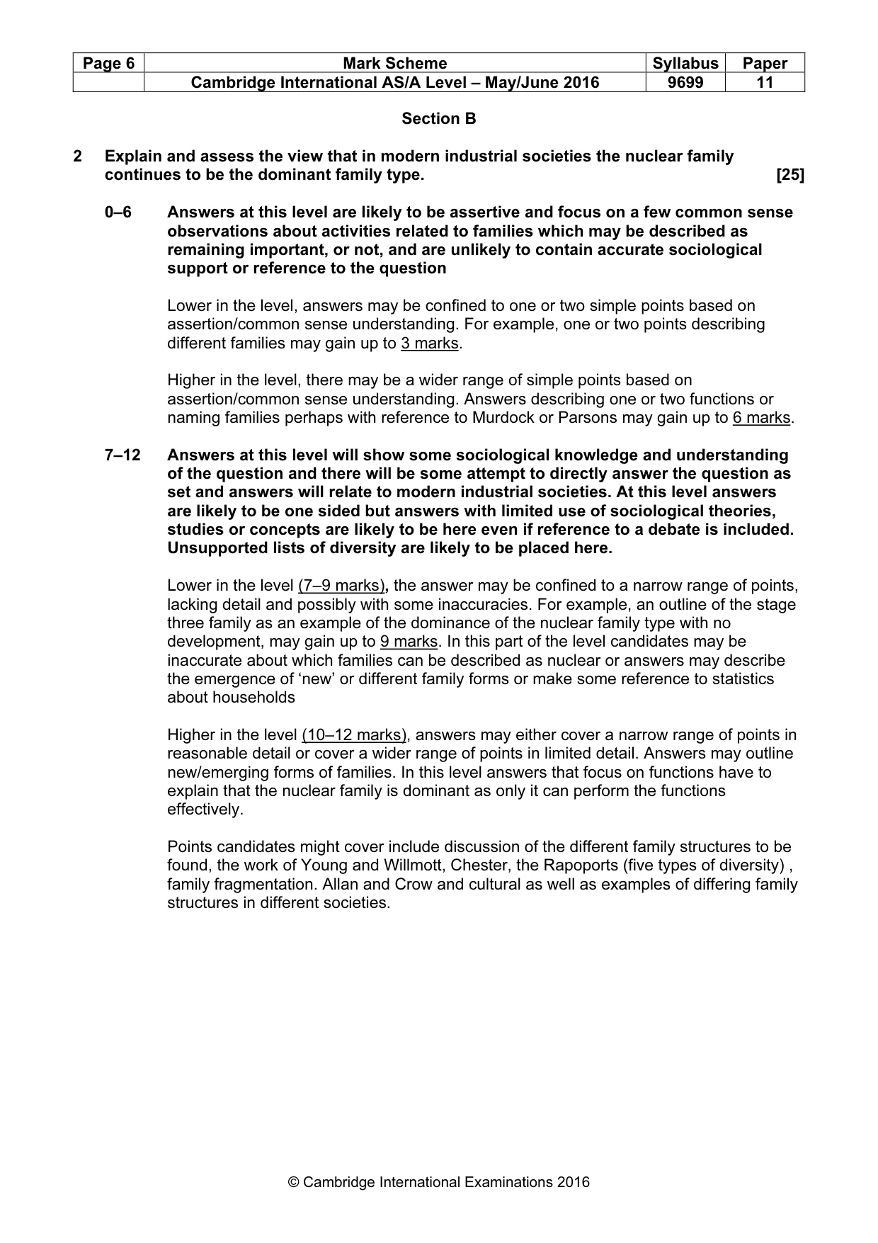 Mark scheme, page 6 of 9