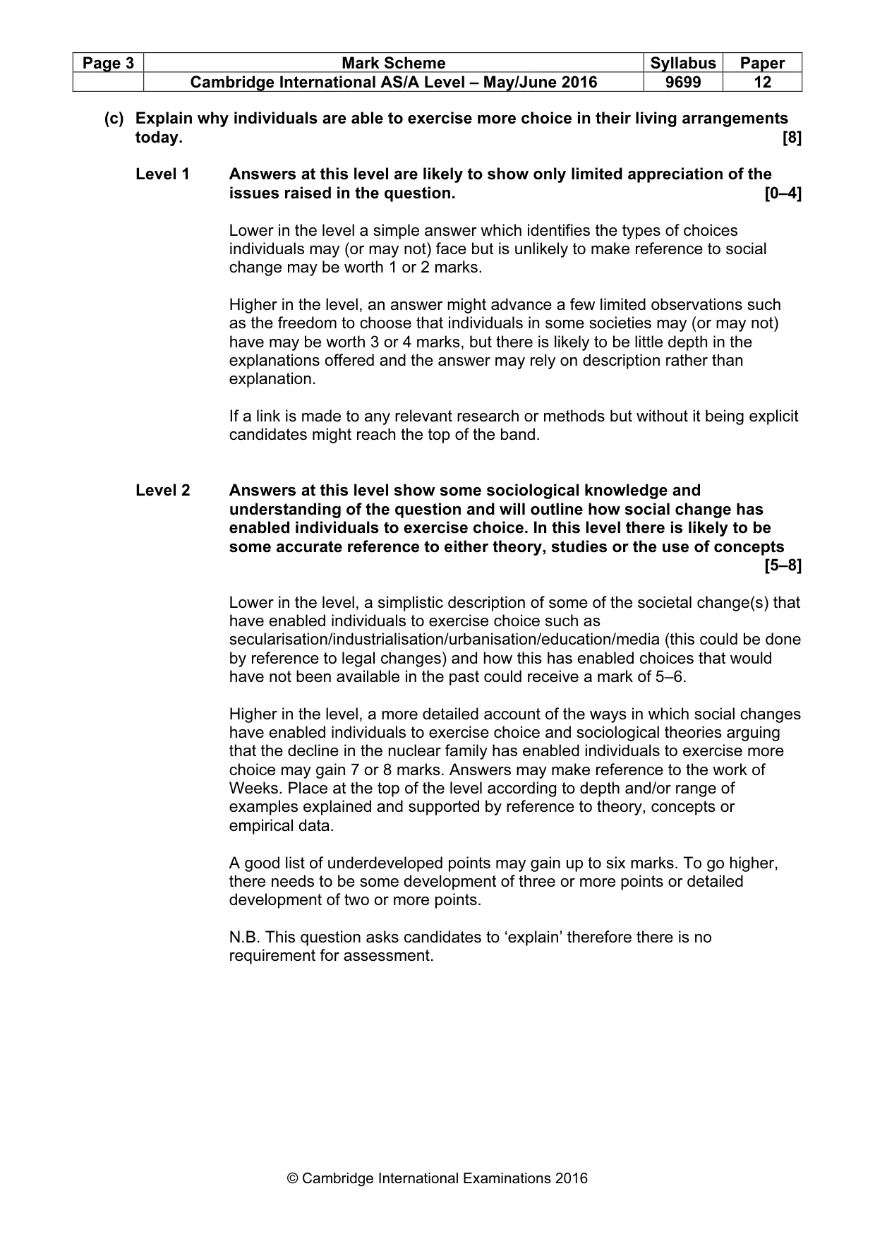 Mark scheme, page 3 of 9