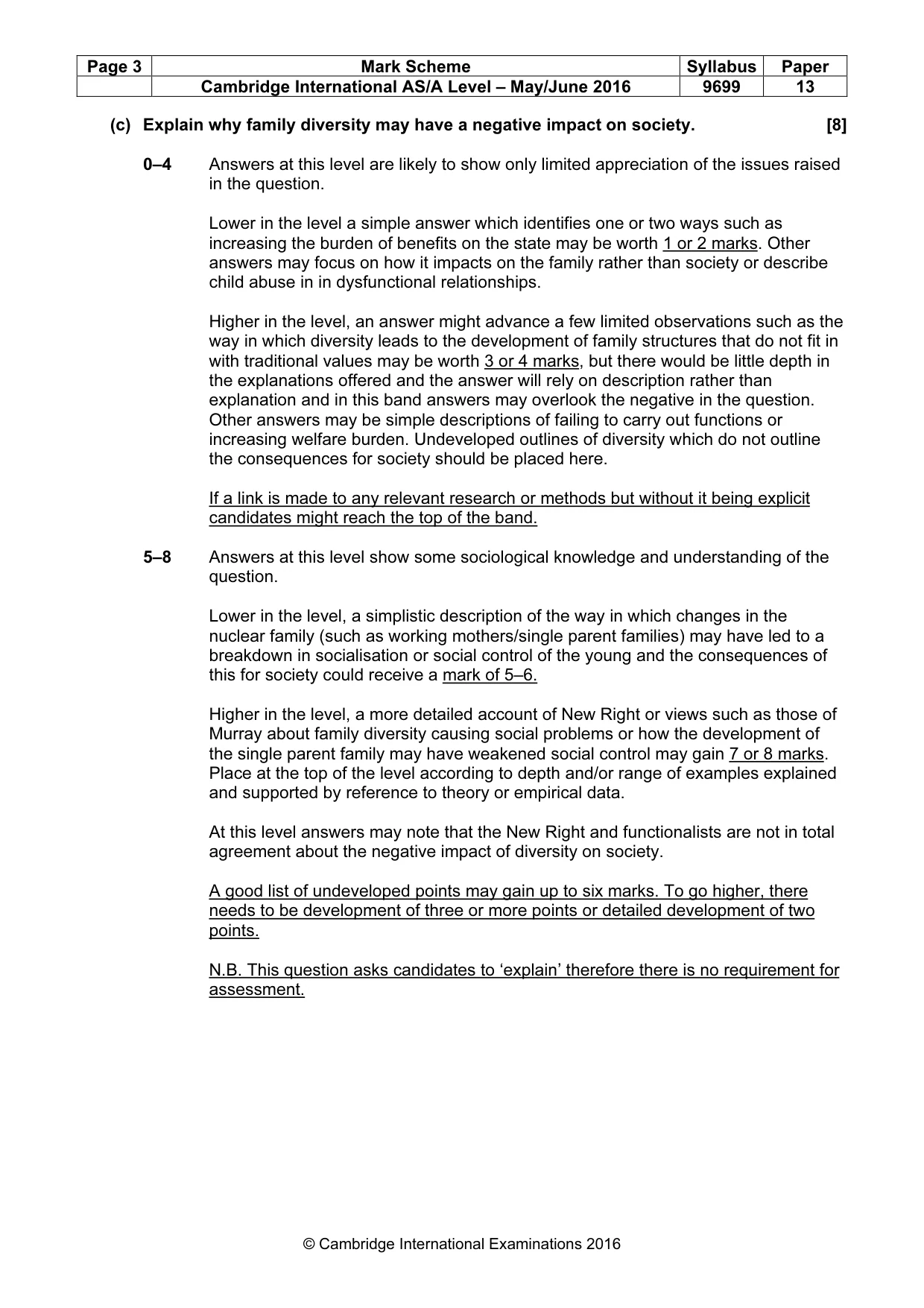 Mark scheme, page 3 of 8
