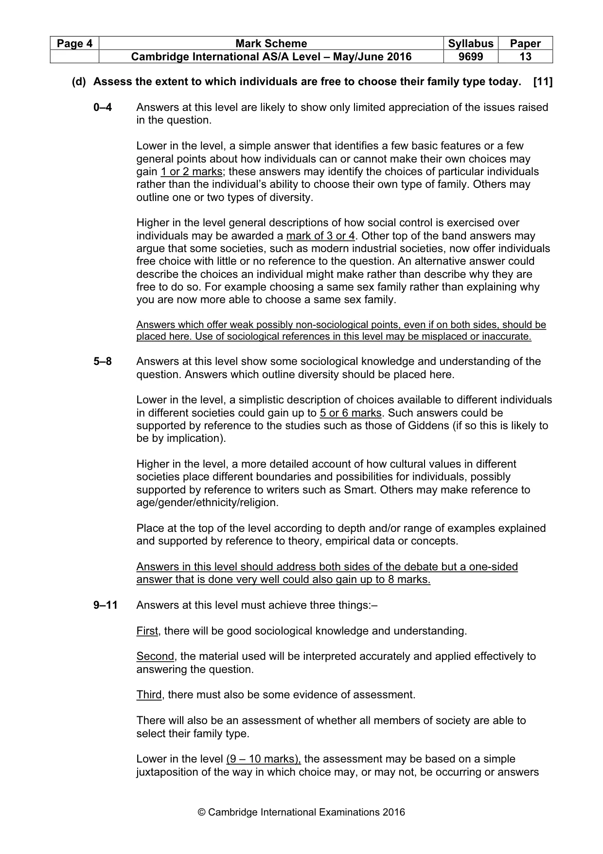 Mark scheme, page 4 of 8