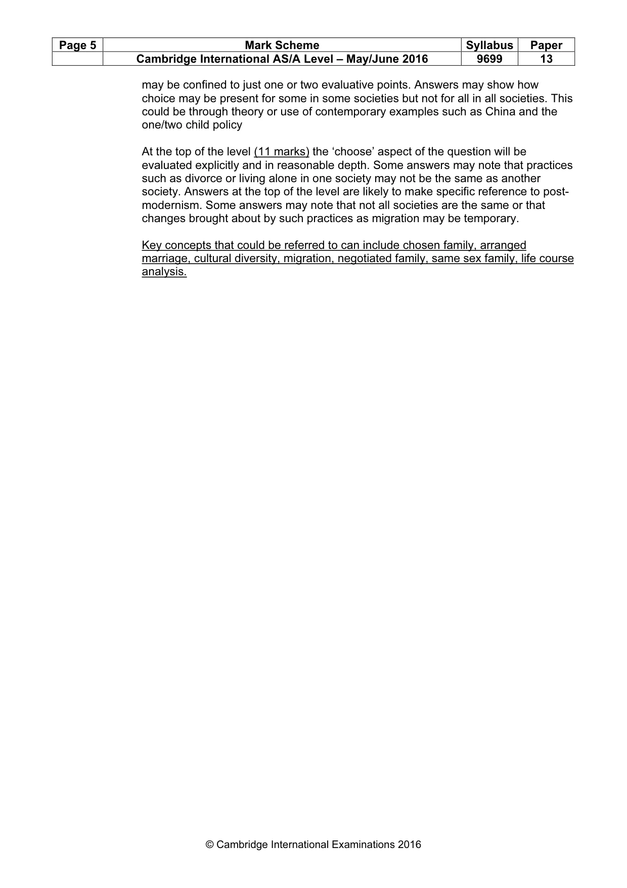 Mark scheme, page 5 of 8