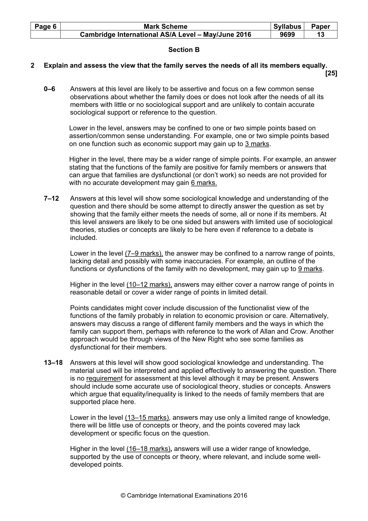 Mark scheme, page 6 of 8