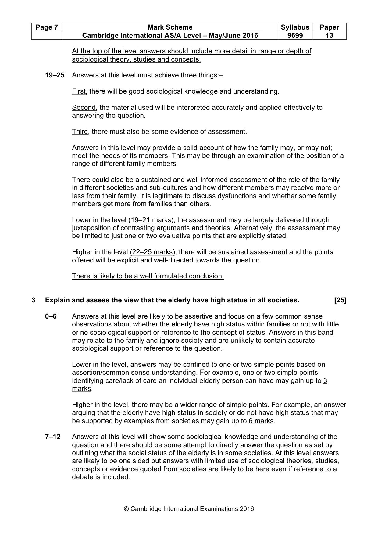 Mark scheme, page 7 of 8