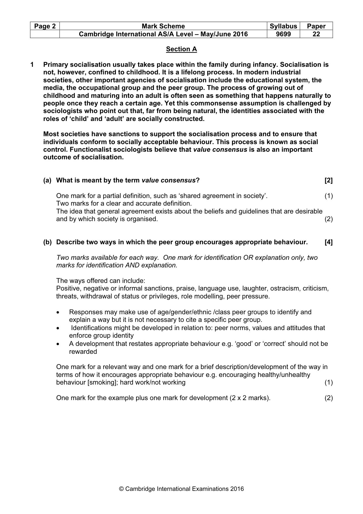 Mark scheme, page 2 of 8