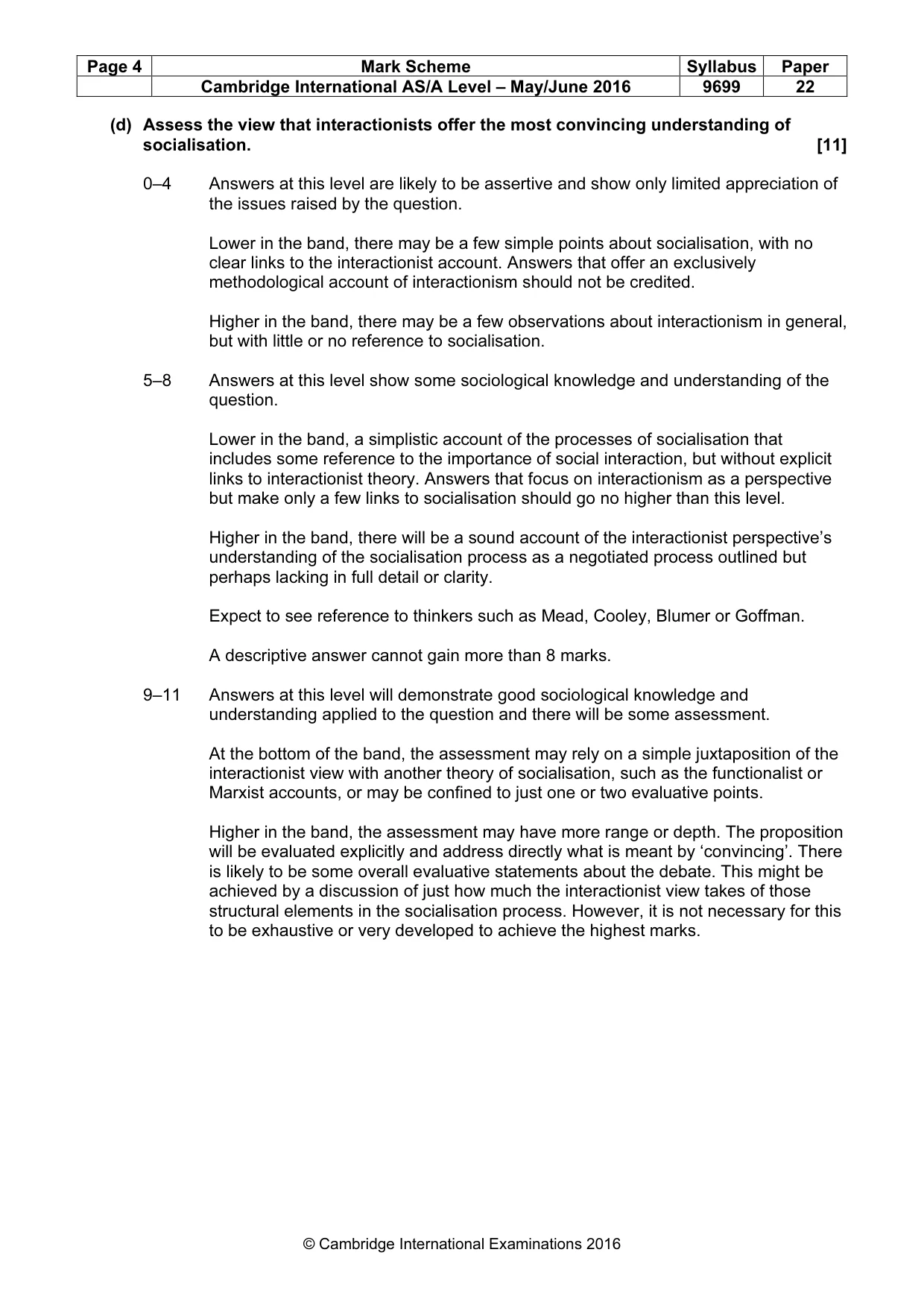 Mark scheme, page 4 of 8