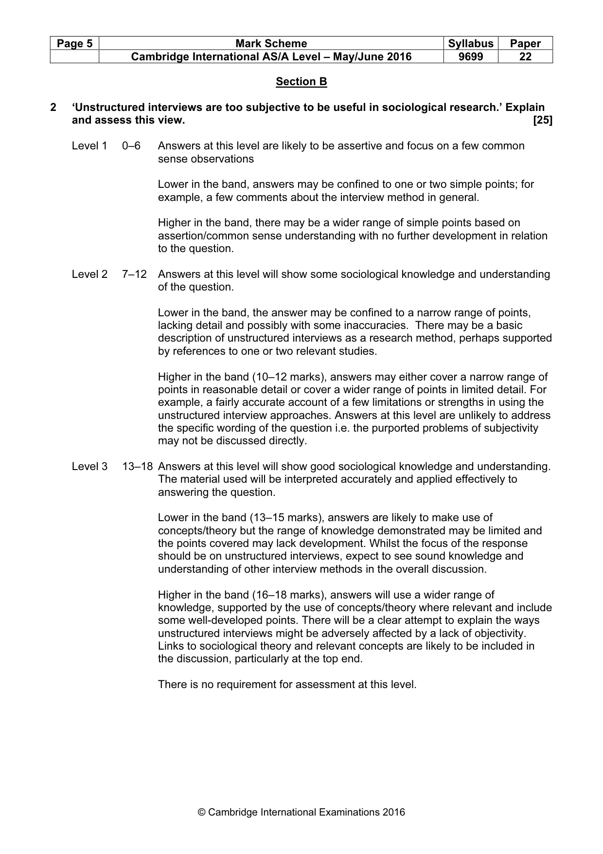 Mark scheme, page 5 of 8