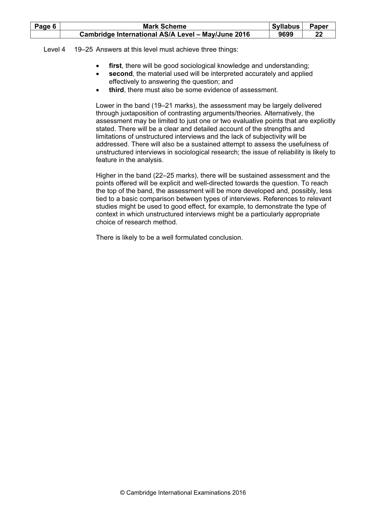 Mark scheme, page 6 of 8
