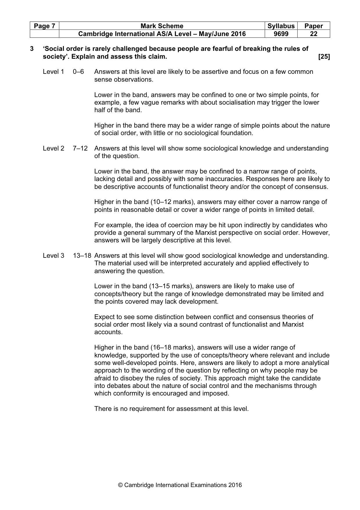 Mark scheme, page 7 of 8