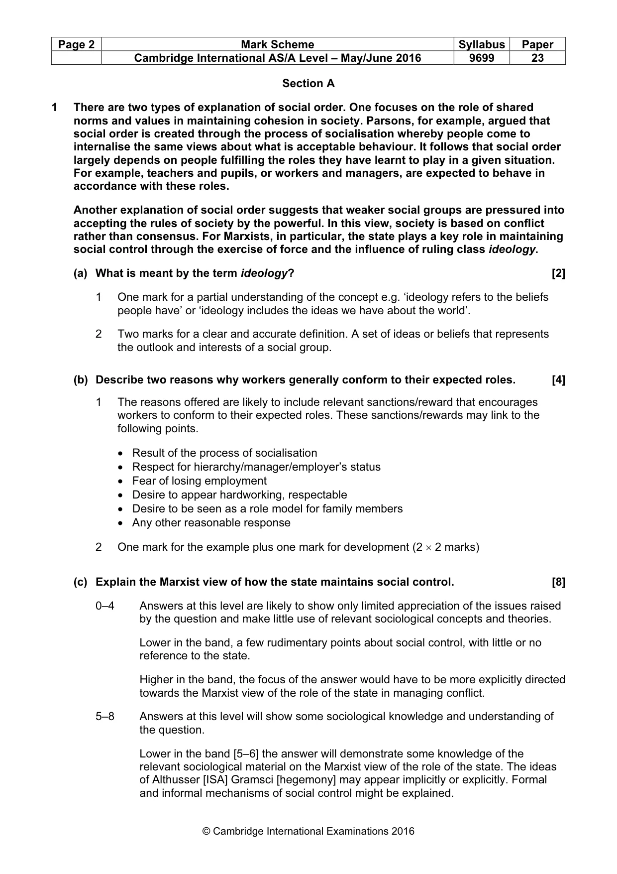 Mark scheme, page 2 of 7