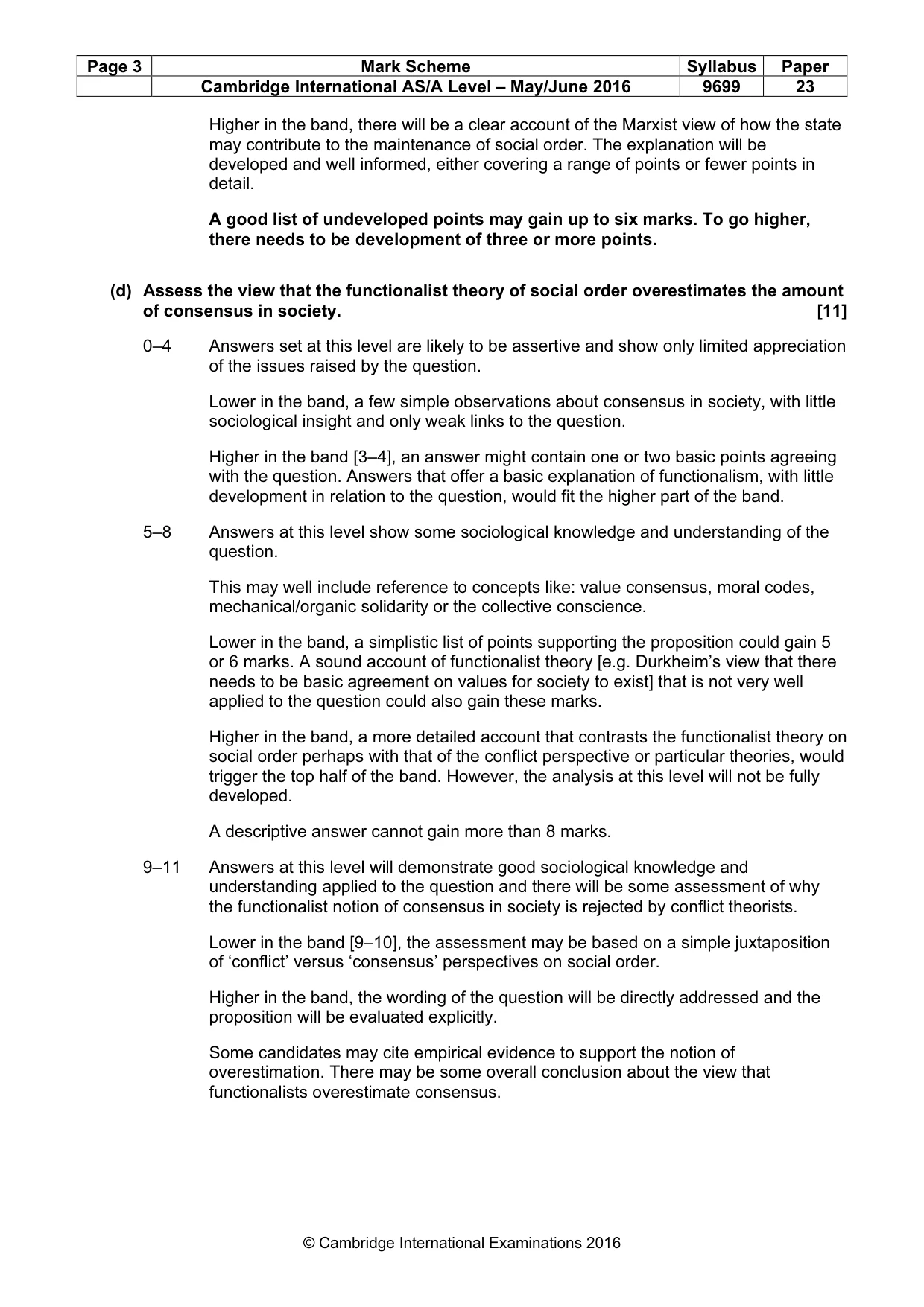Mark scheme, page 3 of 7