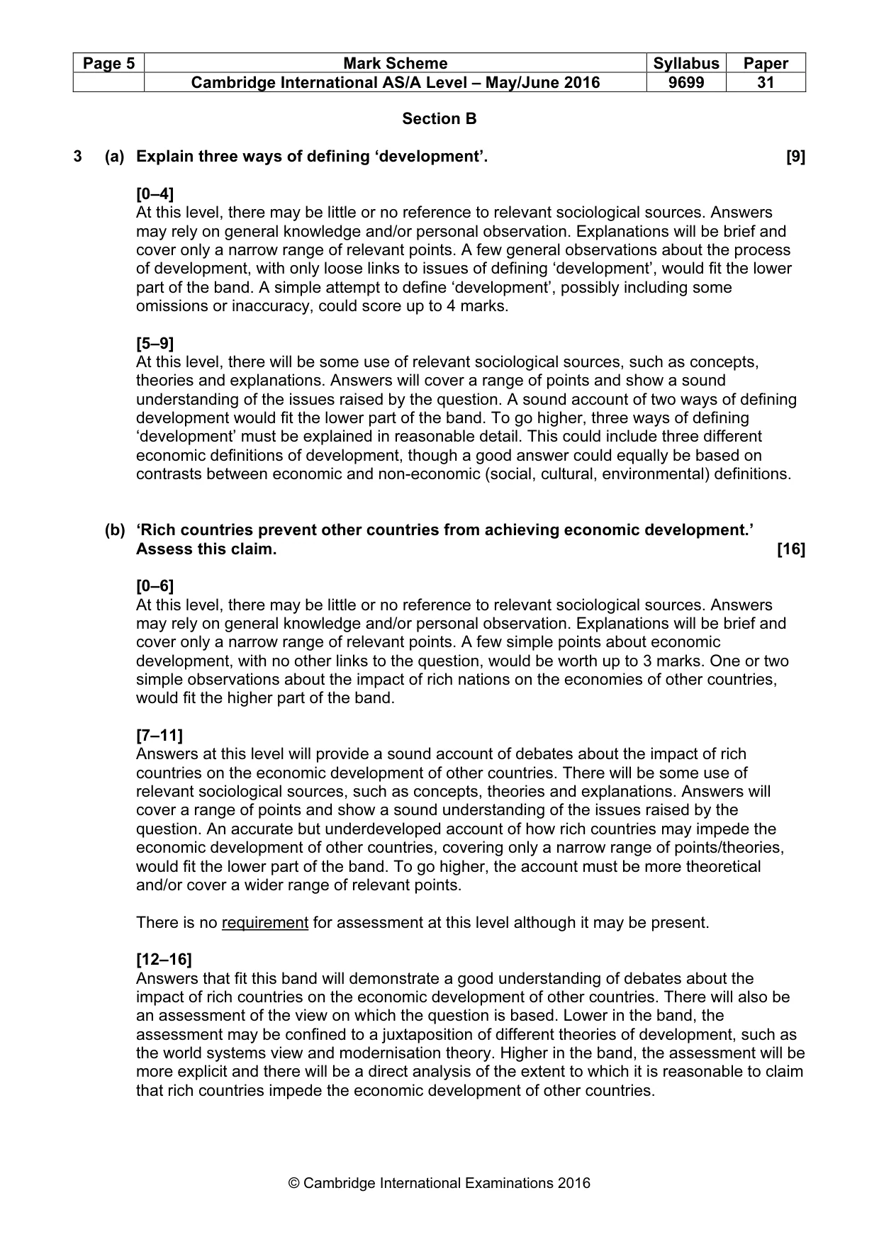 Mark scheme, page 5 of 11