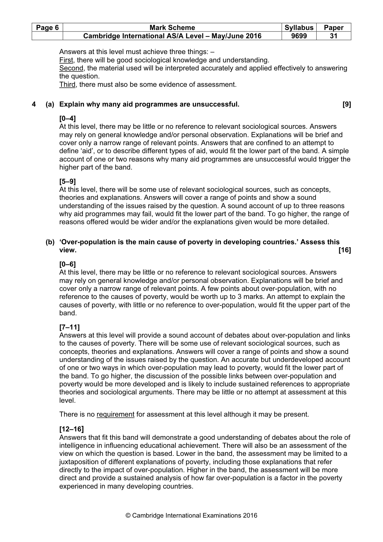 Mark scheme, page 6 of 11