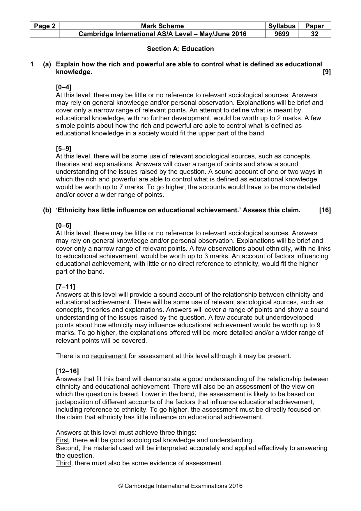 Mark scheme, page 2 of 9