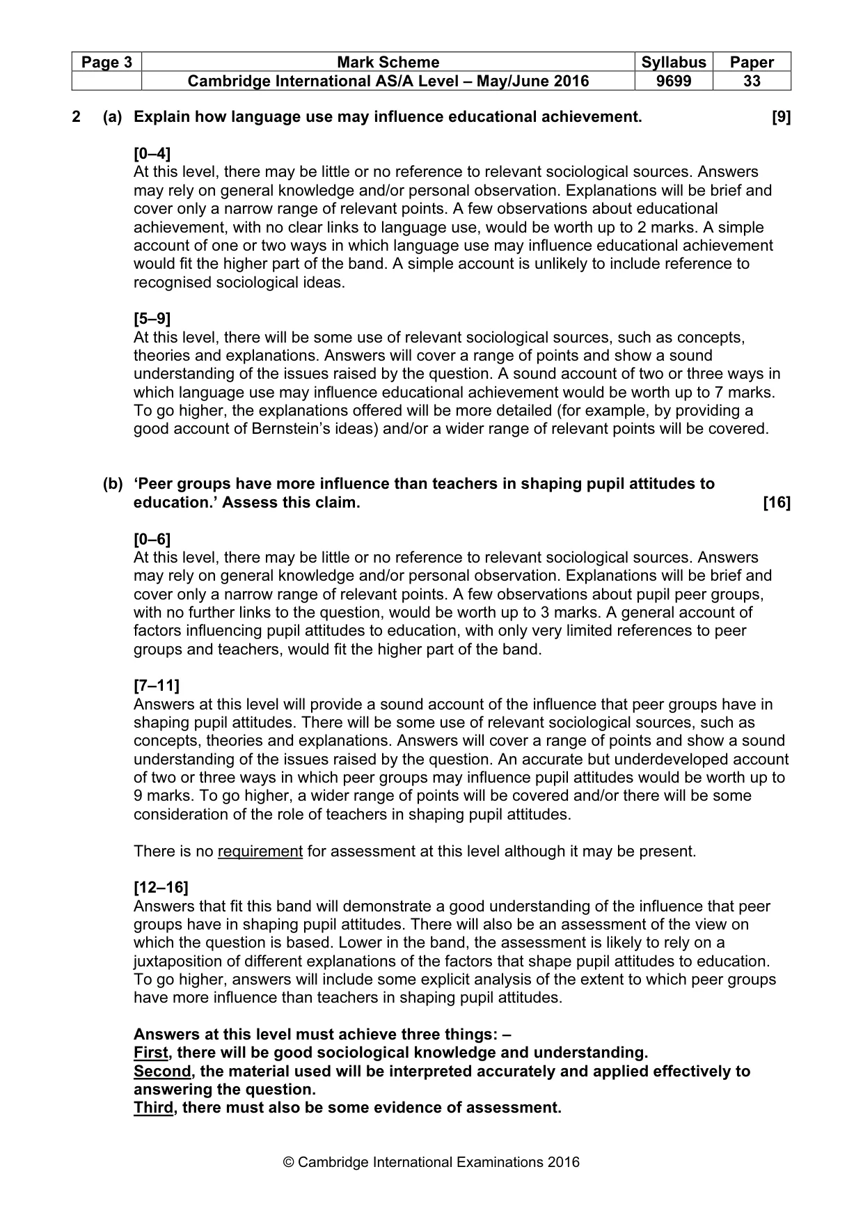 Mark scheme, page 3 of 9