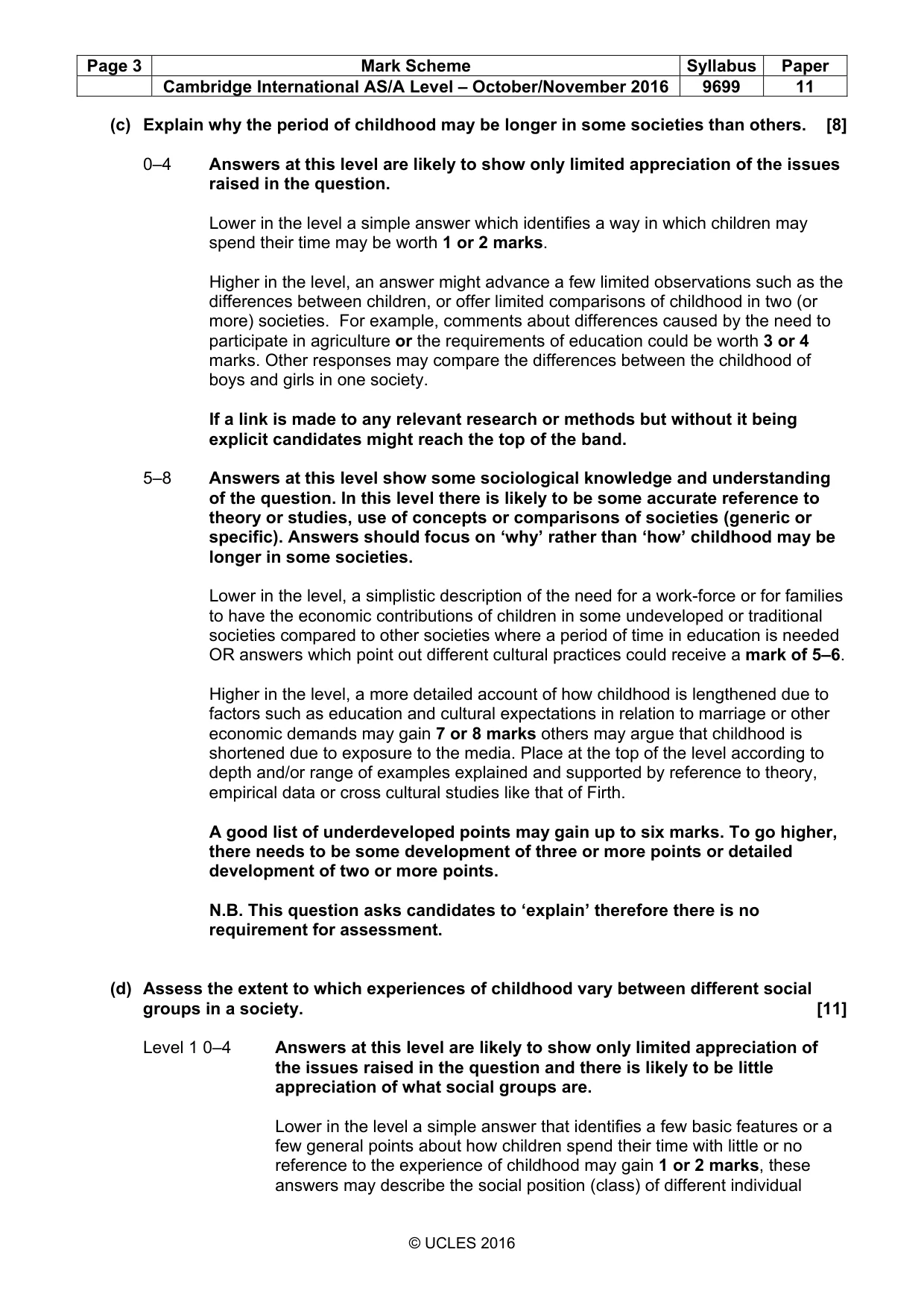 Mark scheme, page 3 of 7