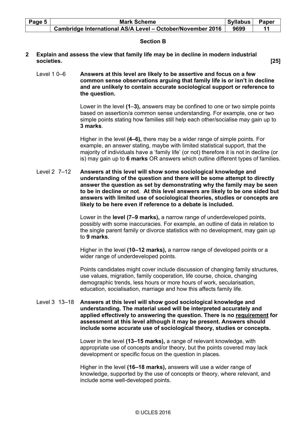 Mark scheme, page 5 of 7