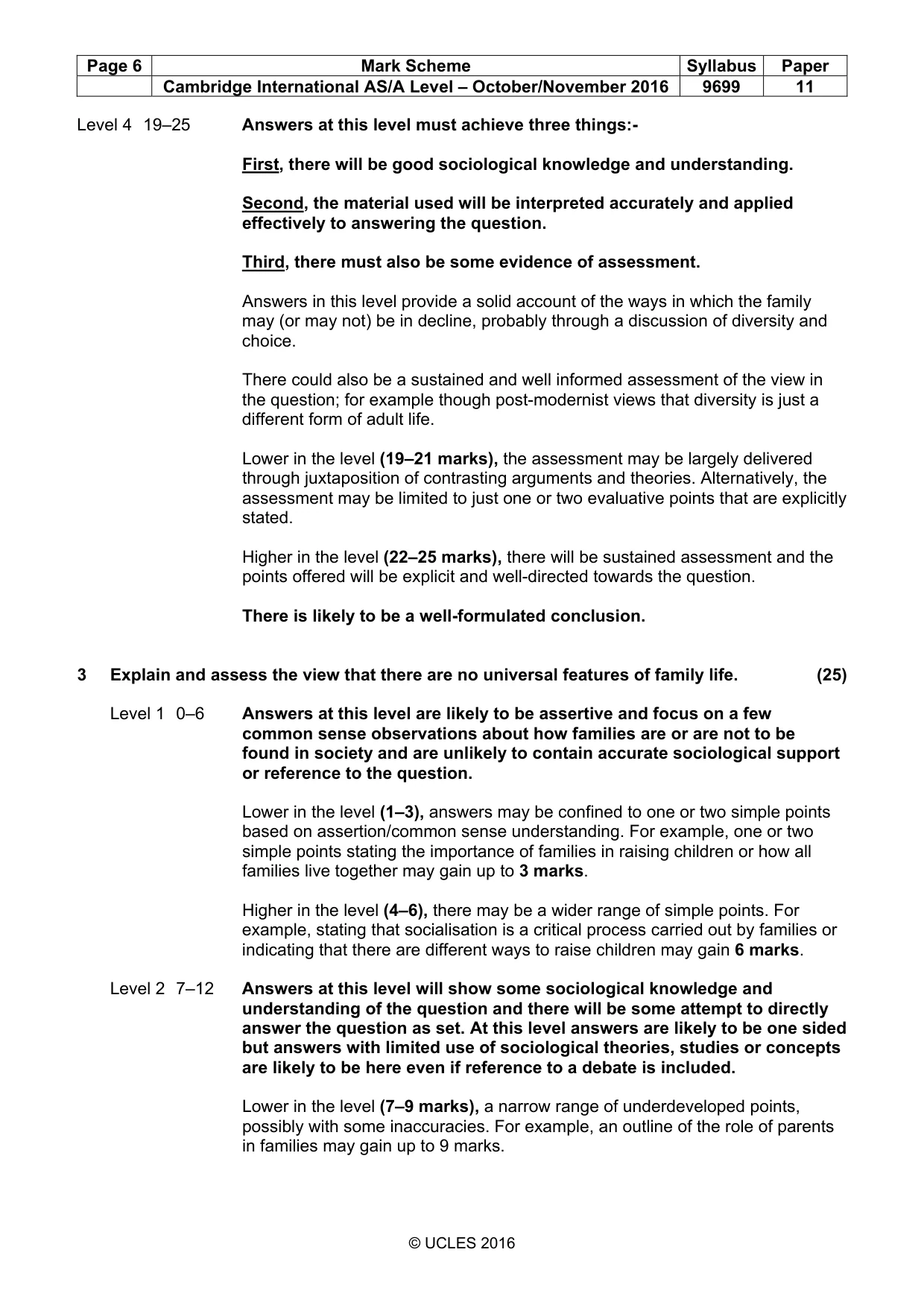Mark scheme, page 6 of 7