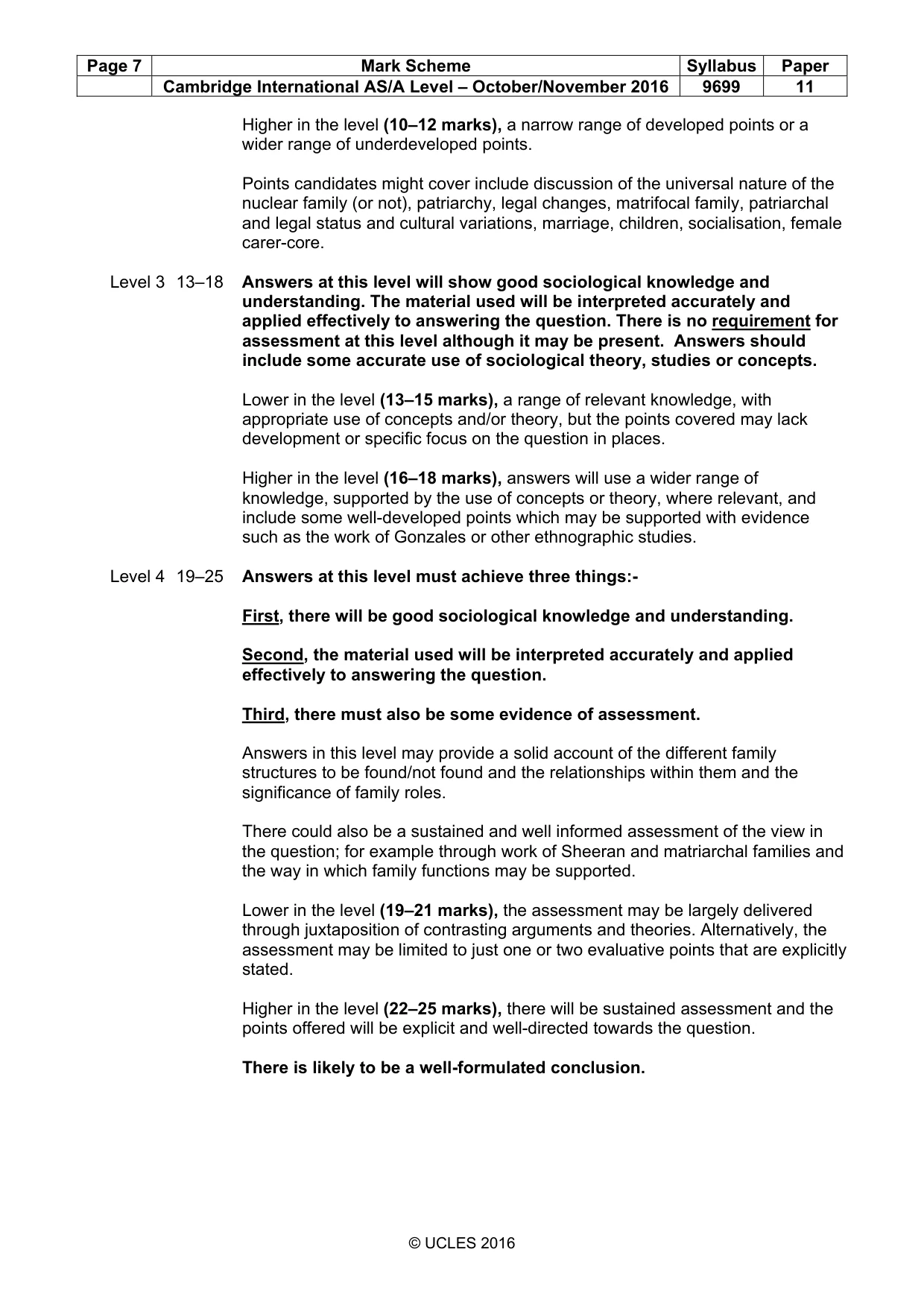 Mark scheme, page 7 of 7