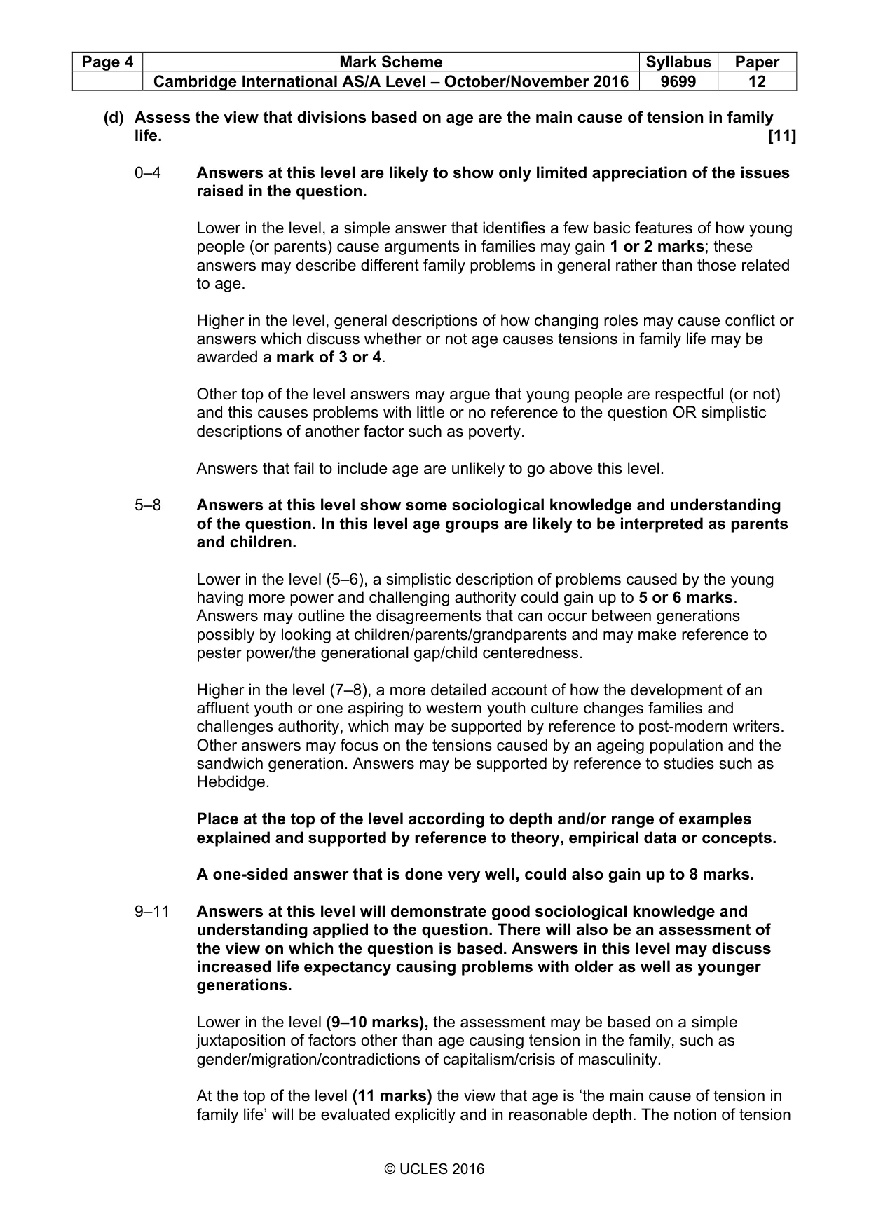 Mark scheme, page 4 of 9