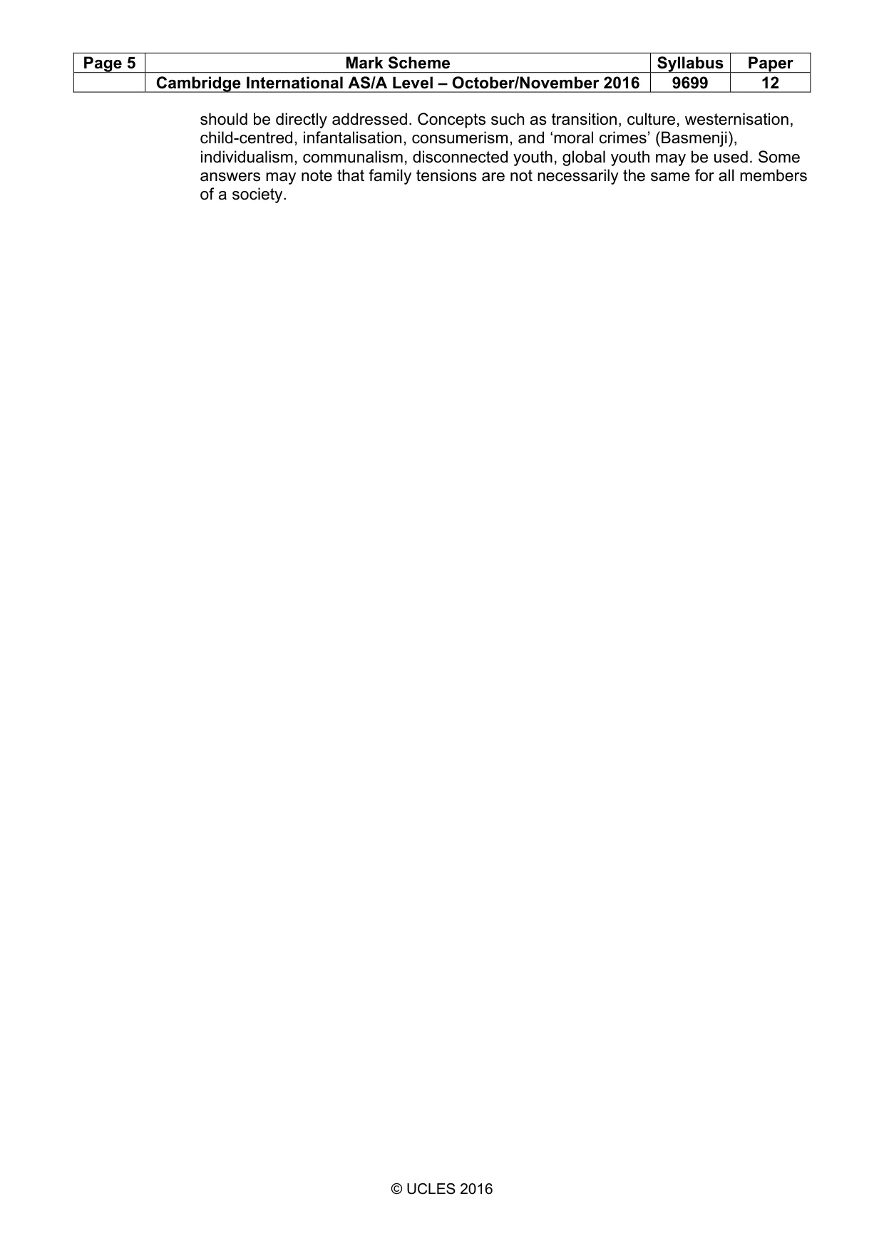 Mark scheme, page 5 of 9
