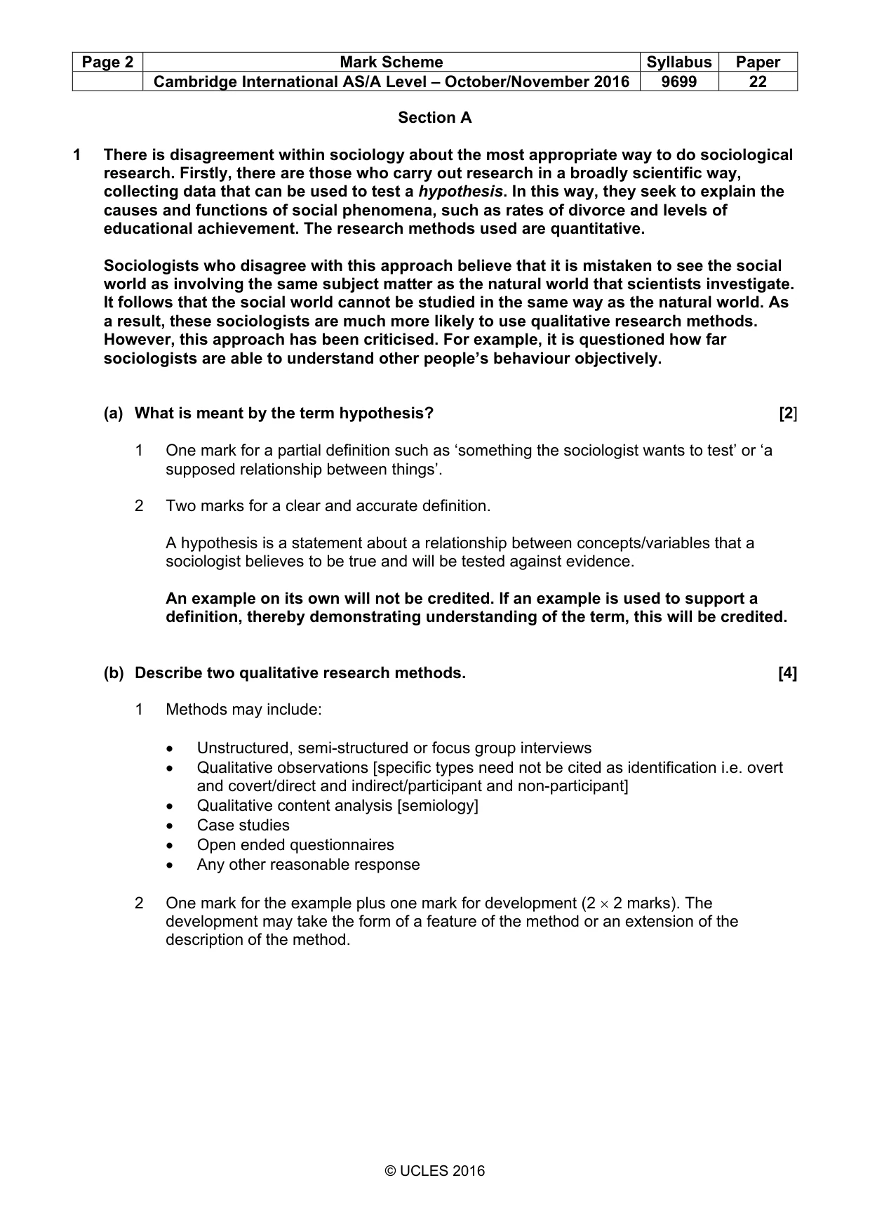 Mark scheme, page 2 of 8