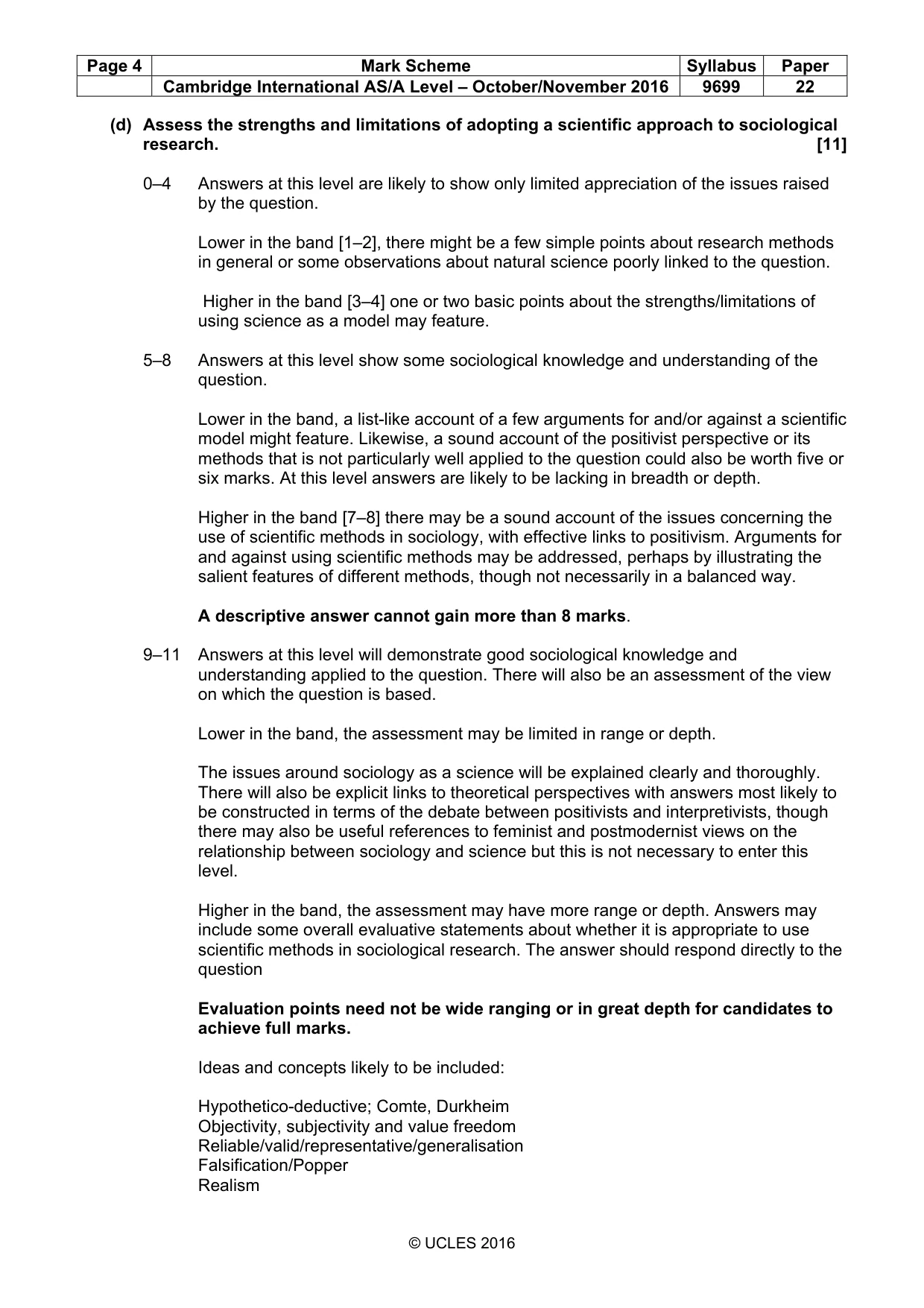 Mark scheme, page 4 of 8