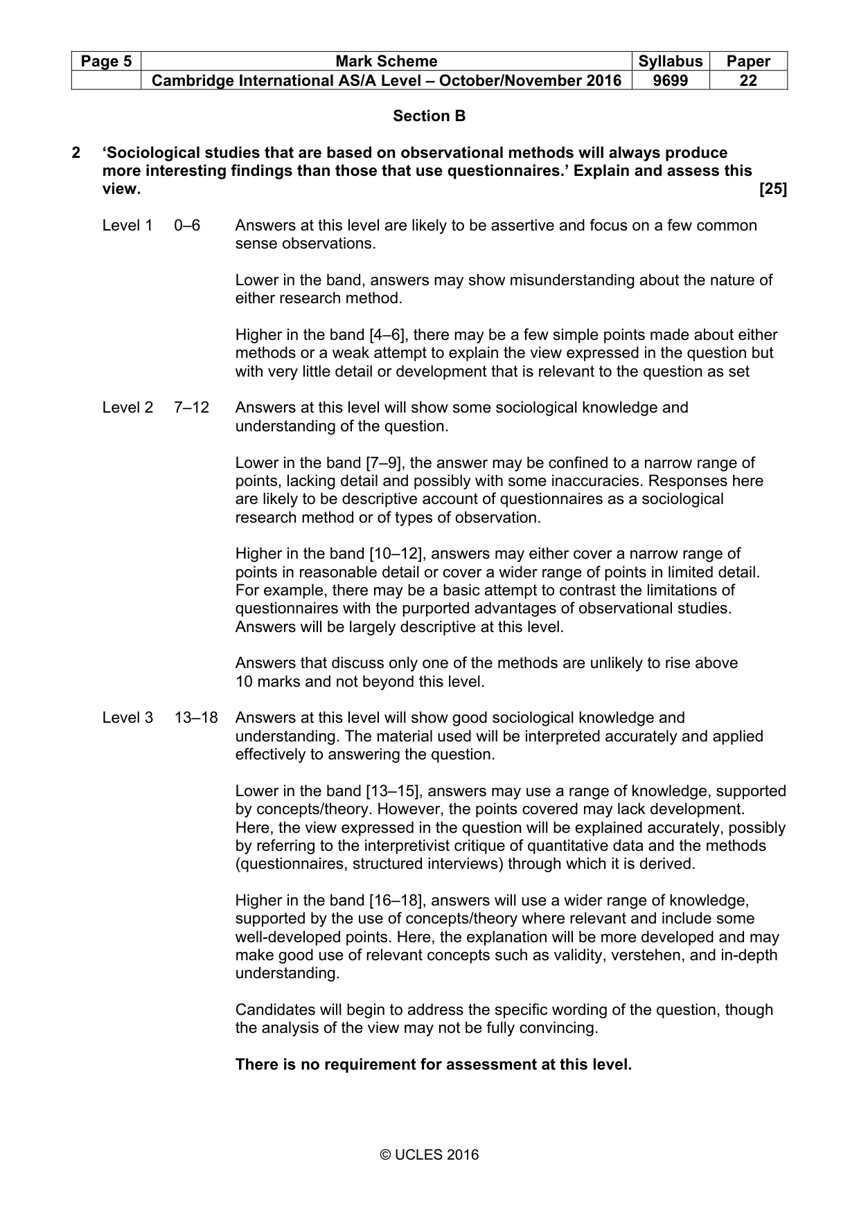 Mark scheme, page 5 of 8