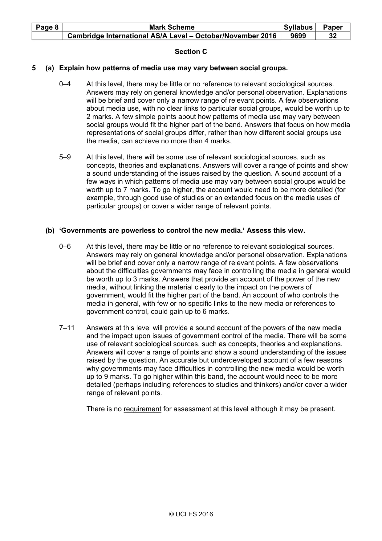 Mark scheme, page 8 of 12