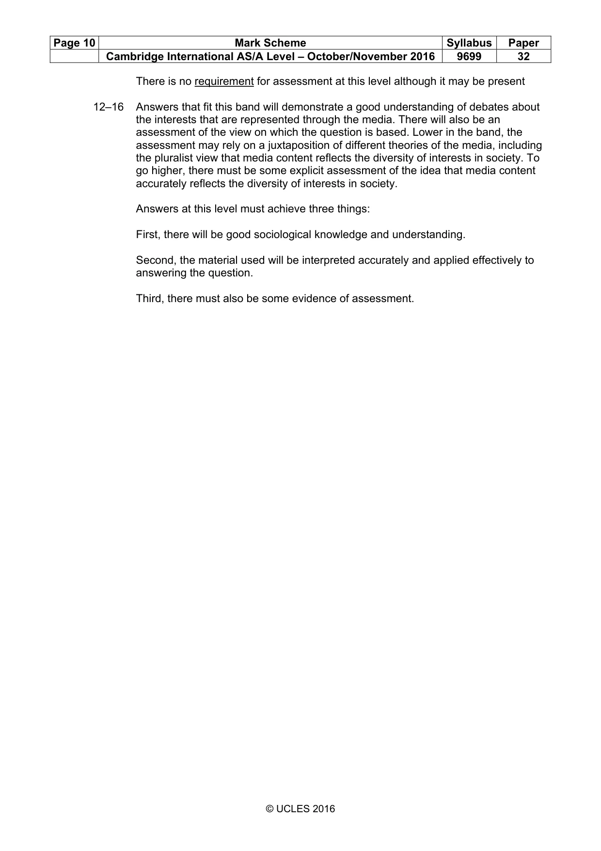 Mark scheme, page 10 of 12