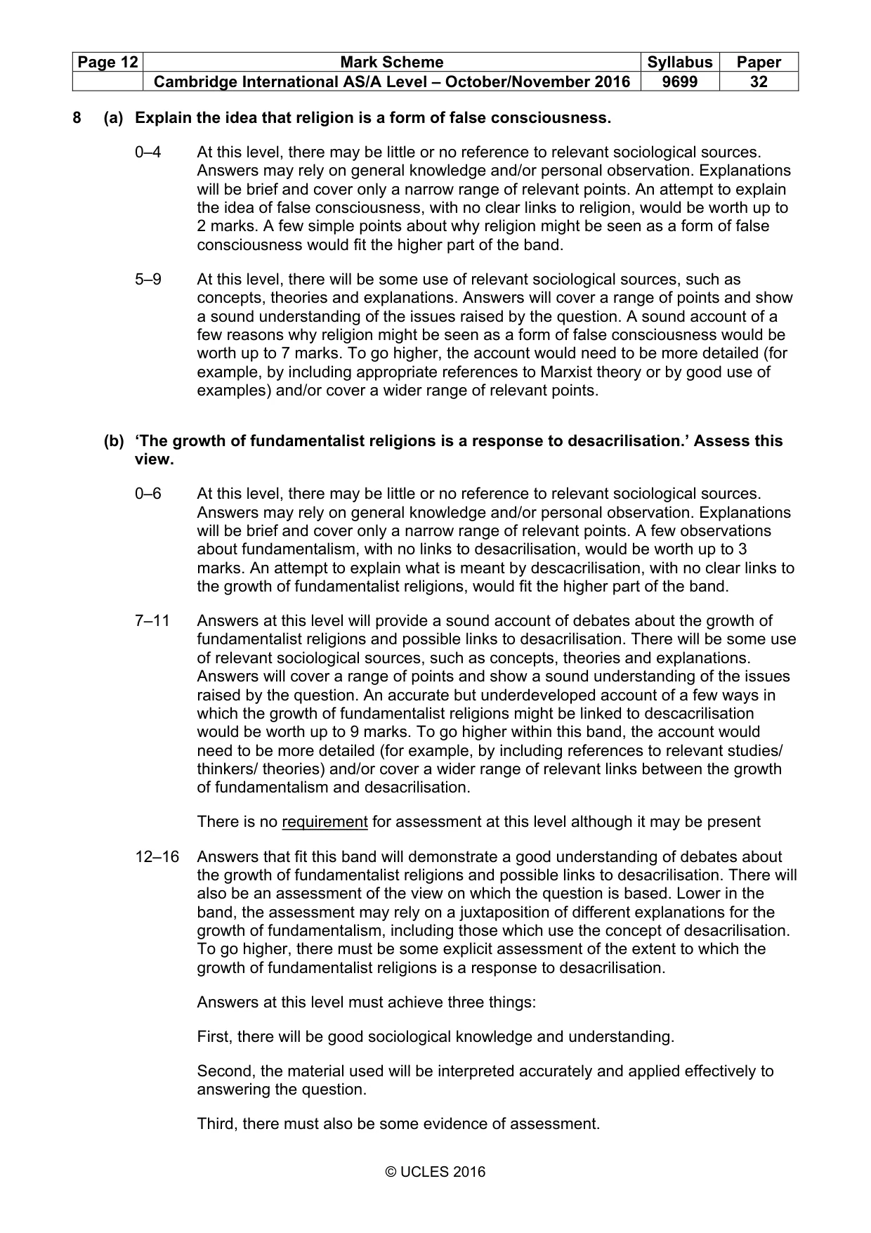 Mark scheme, page 12 of 12