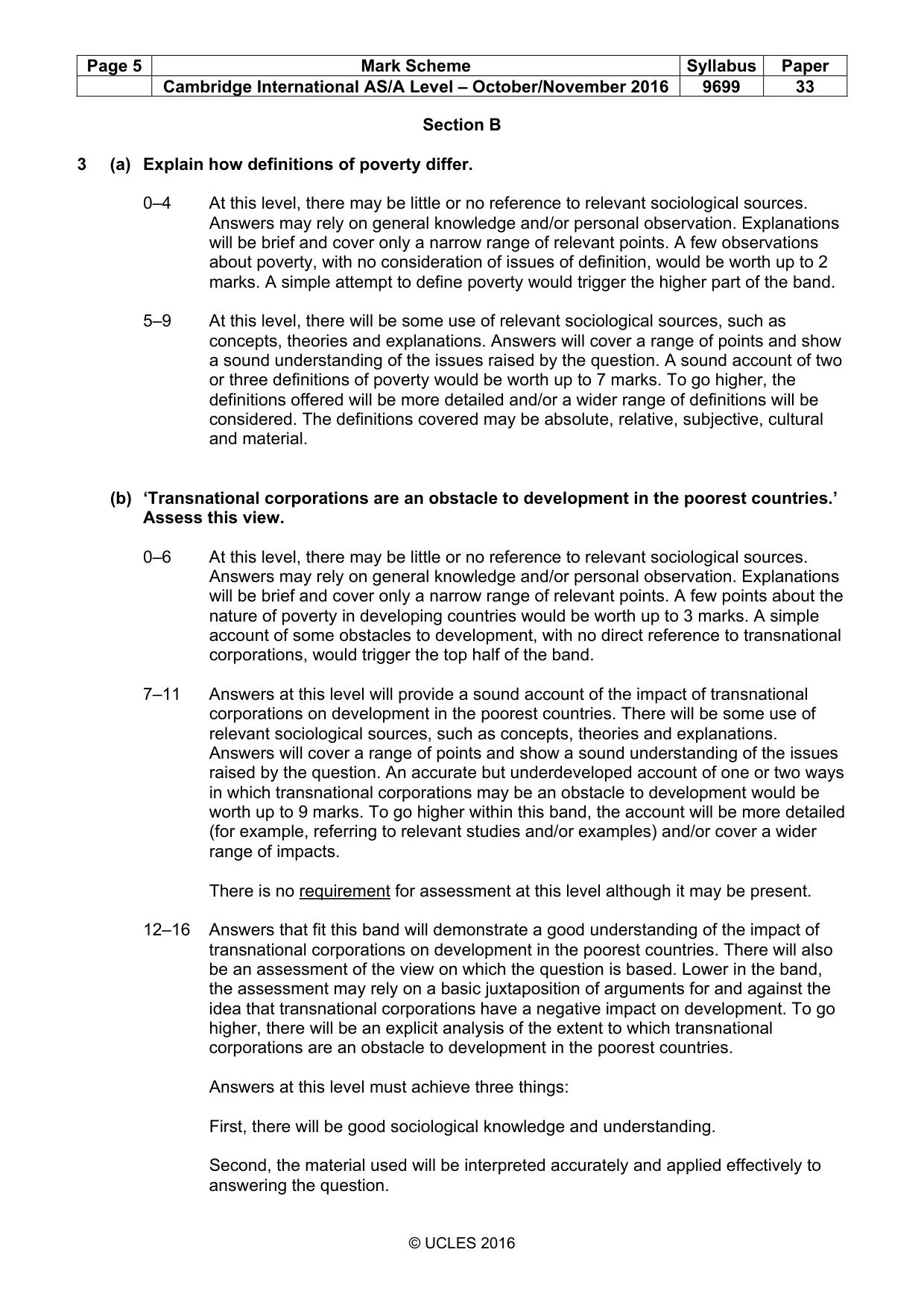 Mark scheme, page 5 of 13