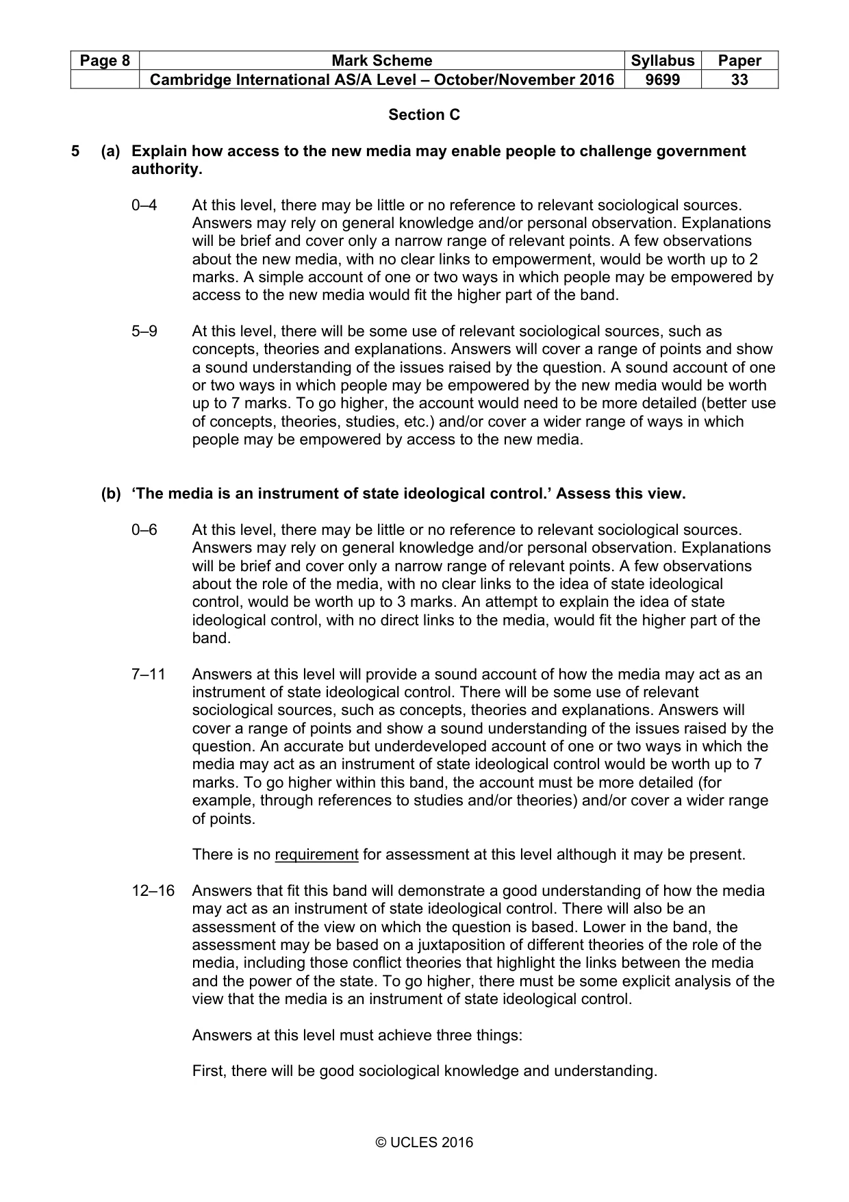 Mark scheme, page 8 of 13